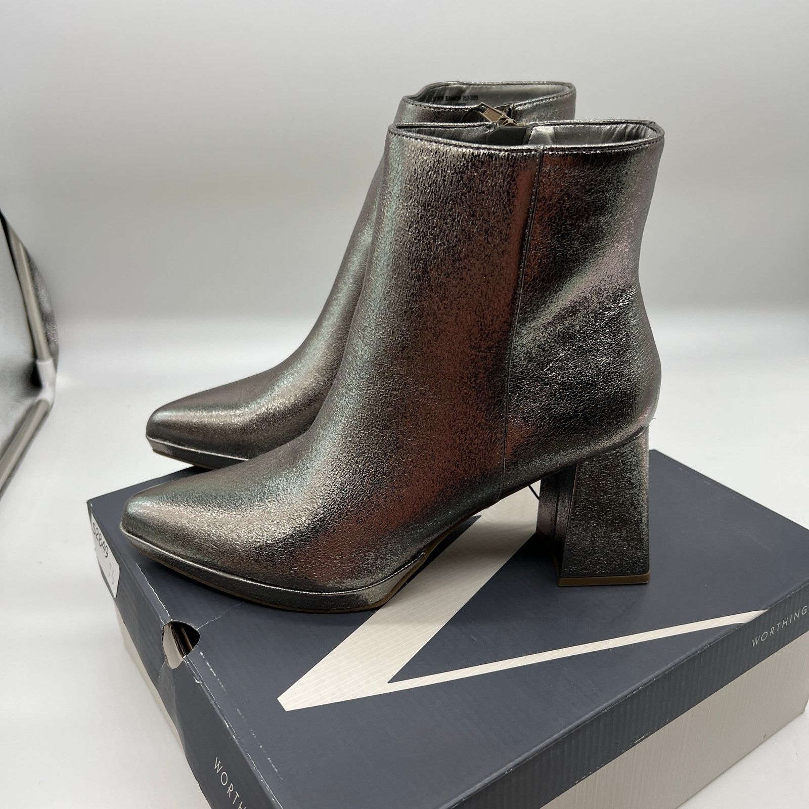 Other Worthington Womens Bannow Flared Heel Booties Pewter Size US 8.5 / IT 38.5 - 1 Thumbnail