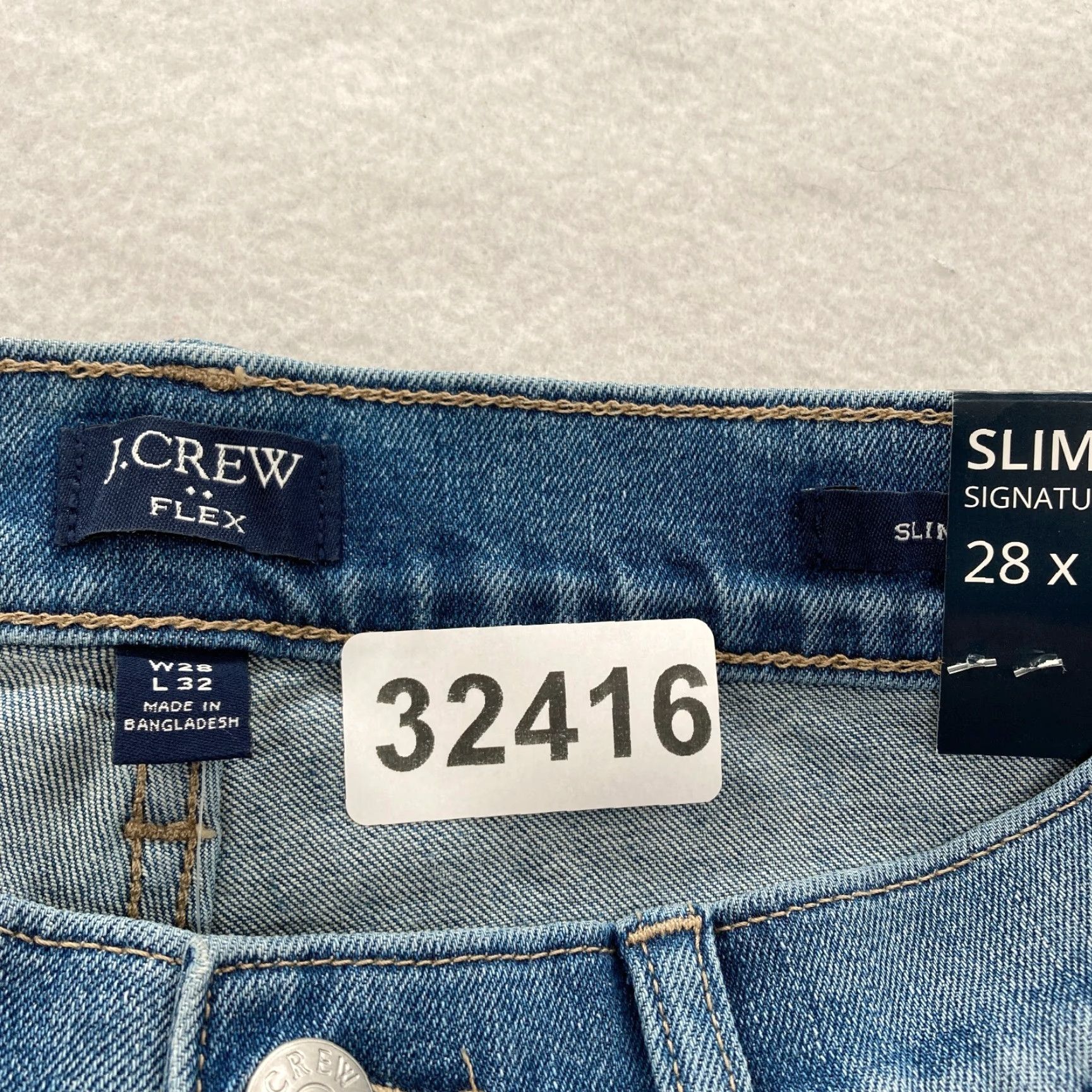 J.Crew J.CREW Flex Jeans Mens 28x32 Slim Straight Blue Denim Mid Rise Preppy Jeans Size US 28 / EU 44 - 4 Thumbnail