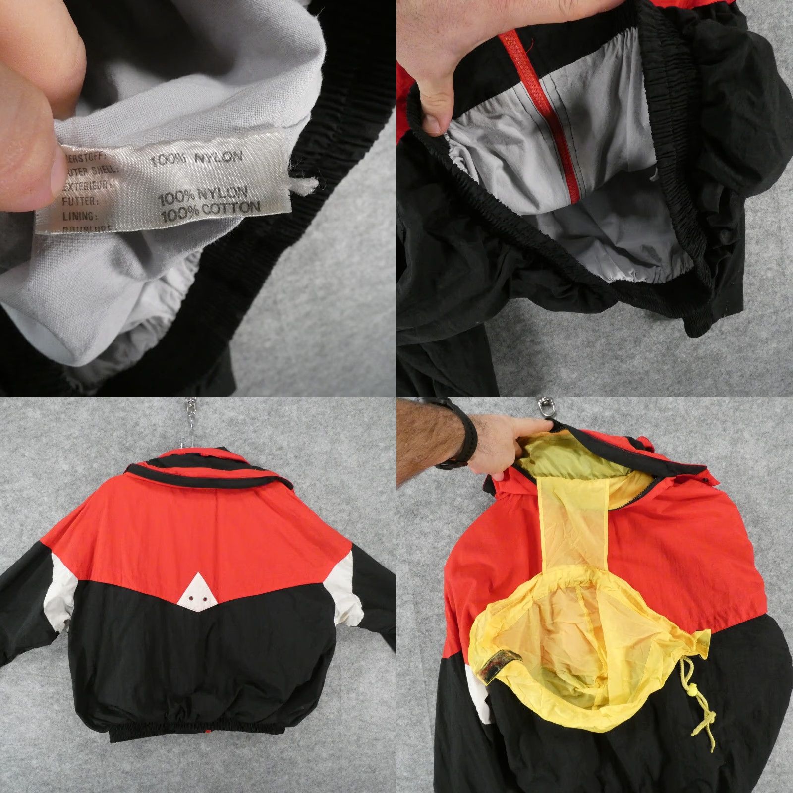 Vintage Vintage Winston Cigarette Jacket Mens Large Black Red Lined Full Zip Size US L / EU 52-54 / 3 - 10 Thumbnail
