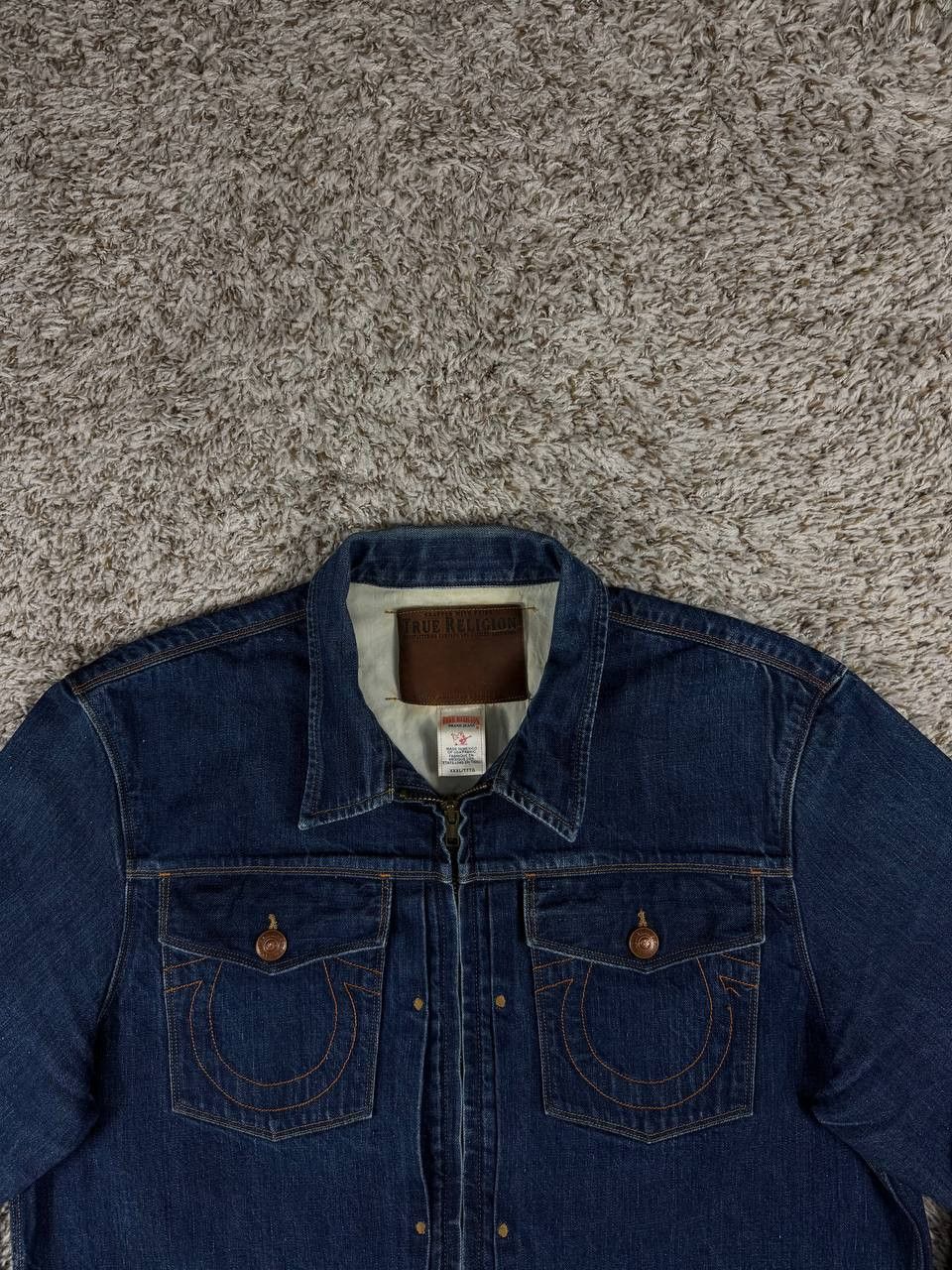 True Religion True Religion Zip Front Trucker 50's Denim Jacket 3XL Size US XXL / EU 58 / 5 - 2 Thumbnail