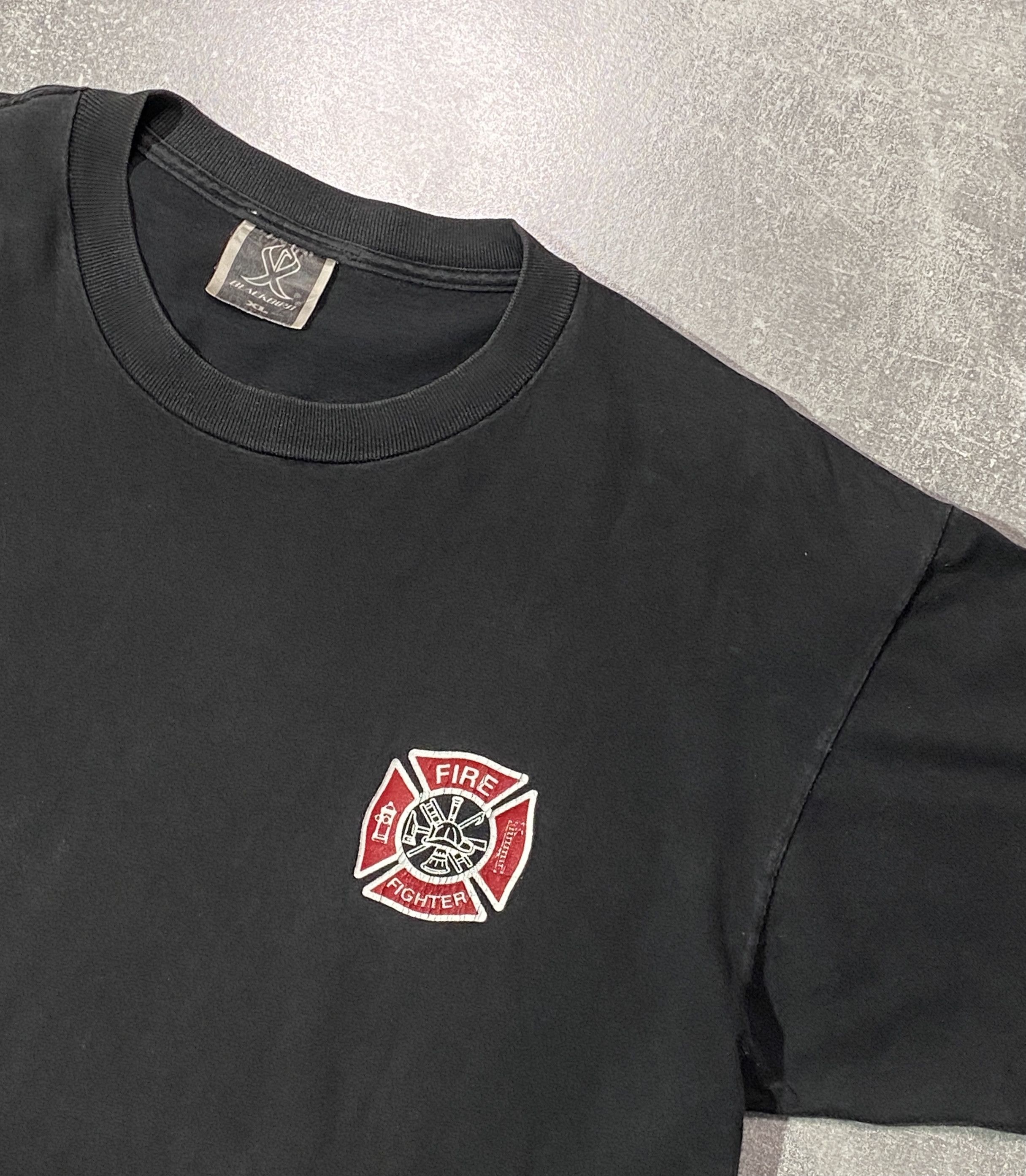 Vintage Vintage 90s Firefighter T-Shirt Size US XL / EU 56 / 4 - 7 Thumbnail