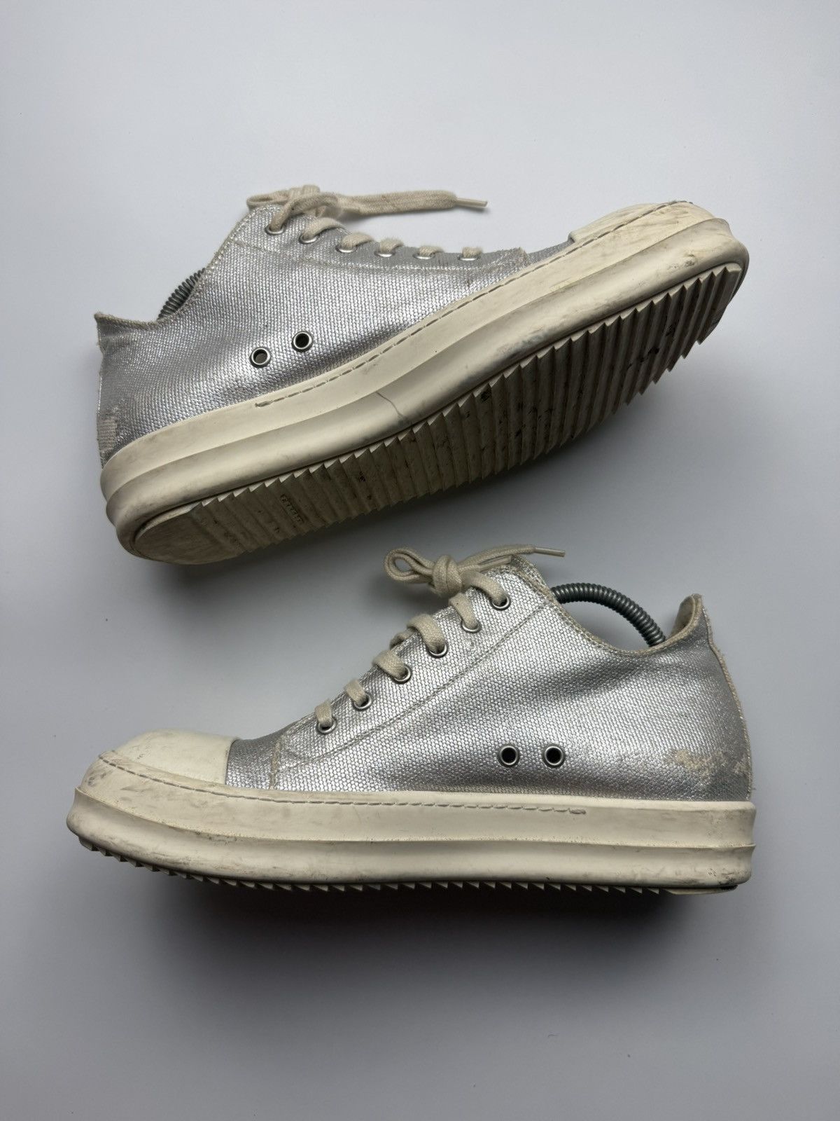 Rick Owens Rick Owens Drkshdw Silver Ramones Size US 9 / EU 42 - 3 Thumbnail