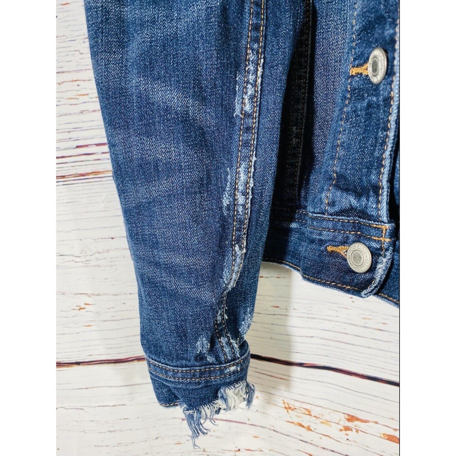 American Eagle Outfitters AE American Eagle Denim Jean Jacket Womens Sz Extra Small Co Size XS / US 0-2 / IT 36-38 - 8 Thumbnail