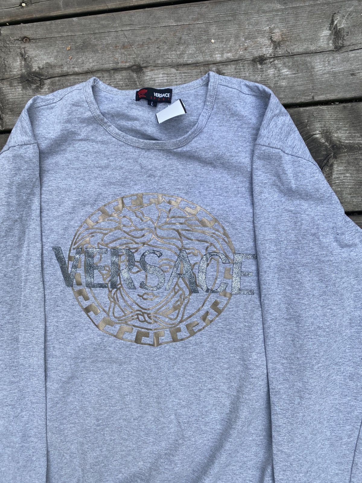Versace × Vintage Vintage Big Logo Versace Sport Shirt Large Size US L / EU 52-54 / 3 - 5 Thumbnail