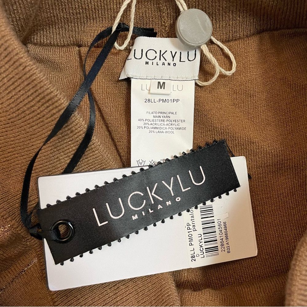 Other NWT New LUCKYLU Milano $211 Boho Brown Knit Pants Size S Size 28" / US 6 / IT 42 - 9 Thumbnail