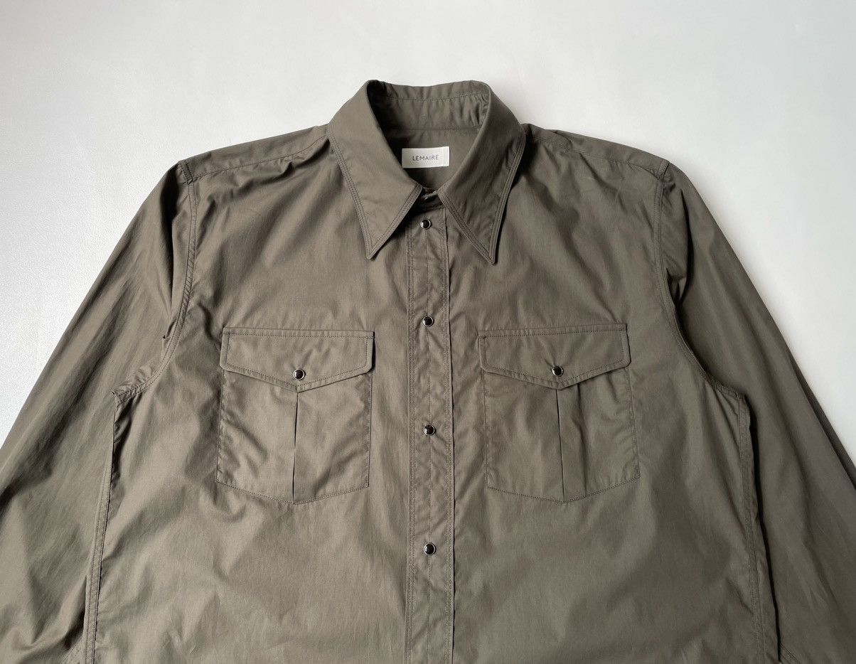 Lemaire S/S 24 ‘Espresso’ Cotton Western Shirt Size US L / EU 52-54 / 3 - 3 Thumbnail