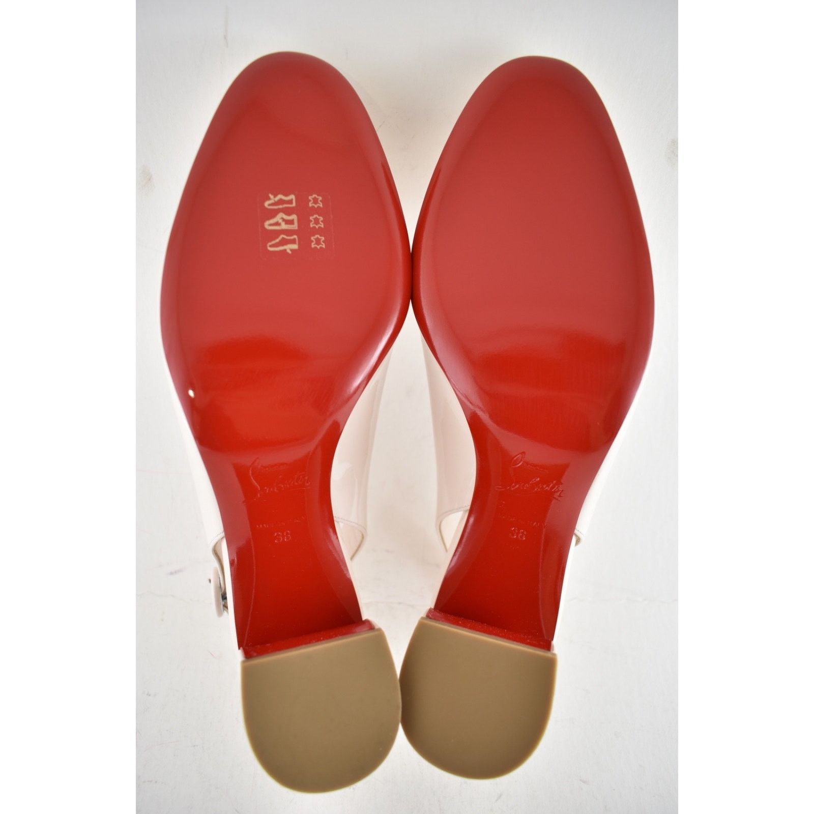 Christian Louboutin Christian Louboutin So Jane Sling 55 Leche Patent Slingback Size US 8 / IT 38 - 13 Thumbnail