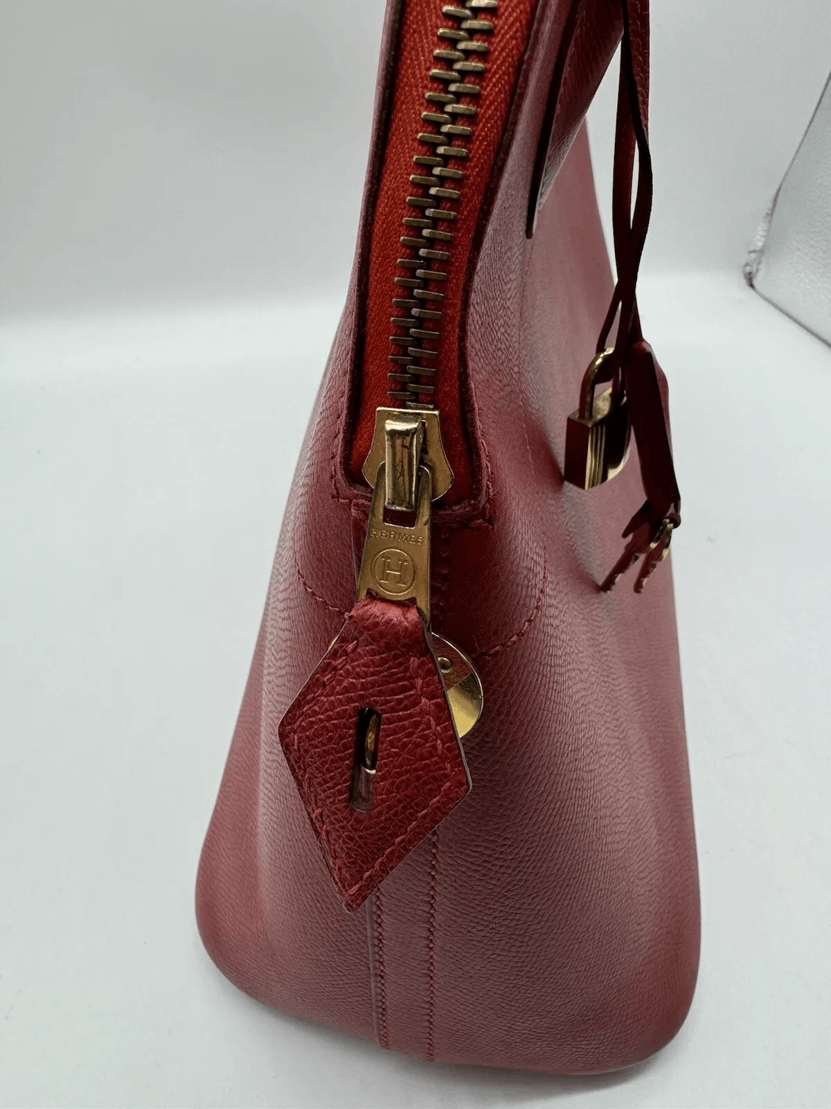 Hermes Hermes Bolide 35 Courchevel Rouge Vif Size ONE SIZE - 8 Thumbnail