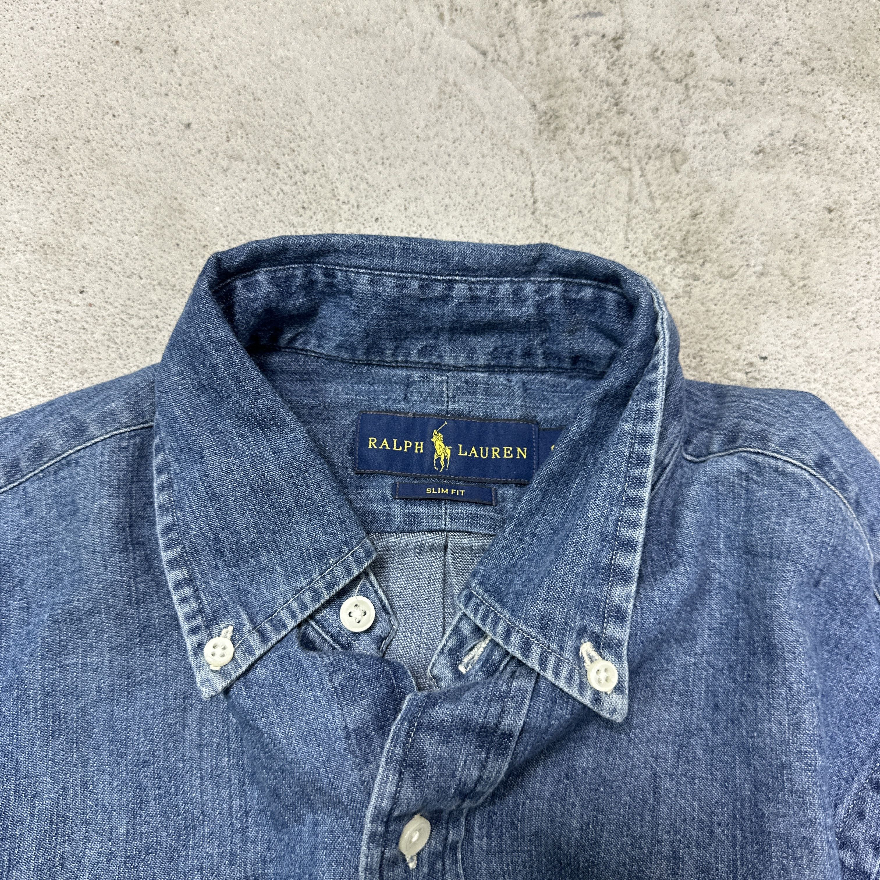 Polo Ralph Lauren Vintage Denim Old Money Preppy Polo Ralph Lauren Shirt 00s Size US S / EU 44-46 / 1 - 3 Thumbnail