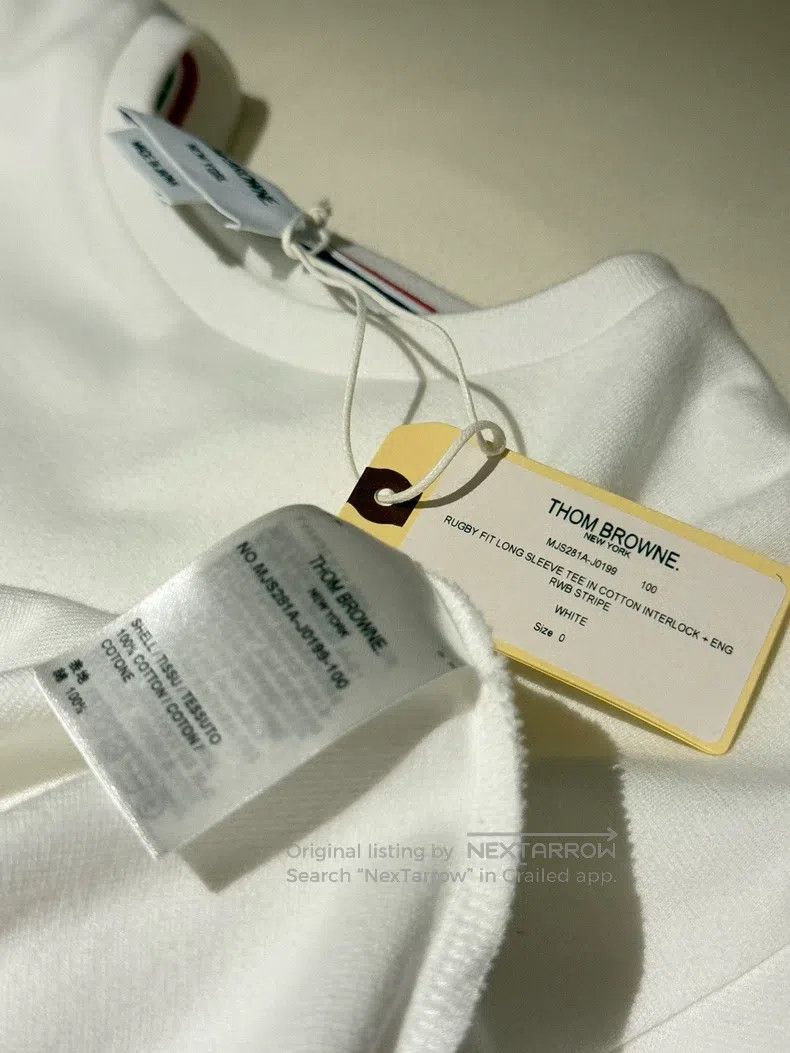 Thom Browne Thom Browne Cotton long sleeve T-shirt Size US XS / EU 42 / 0 - 4 Thumbnail