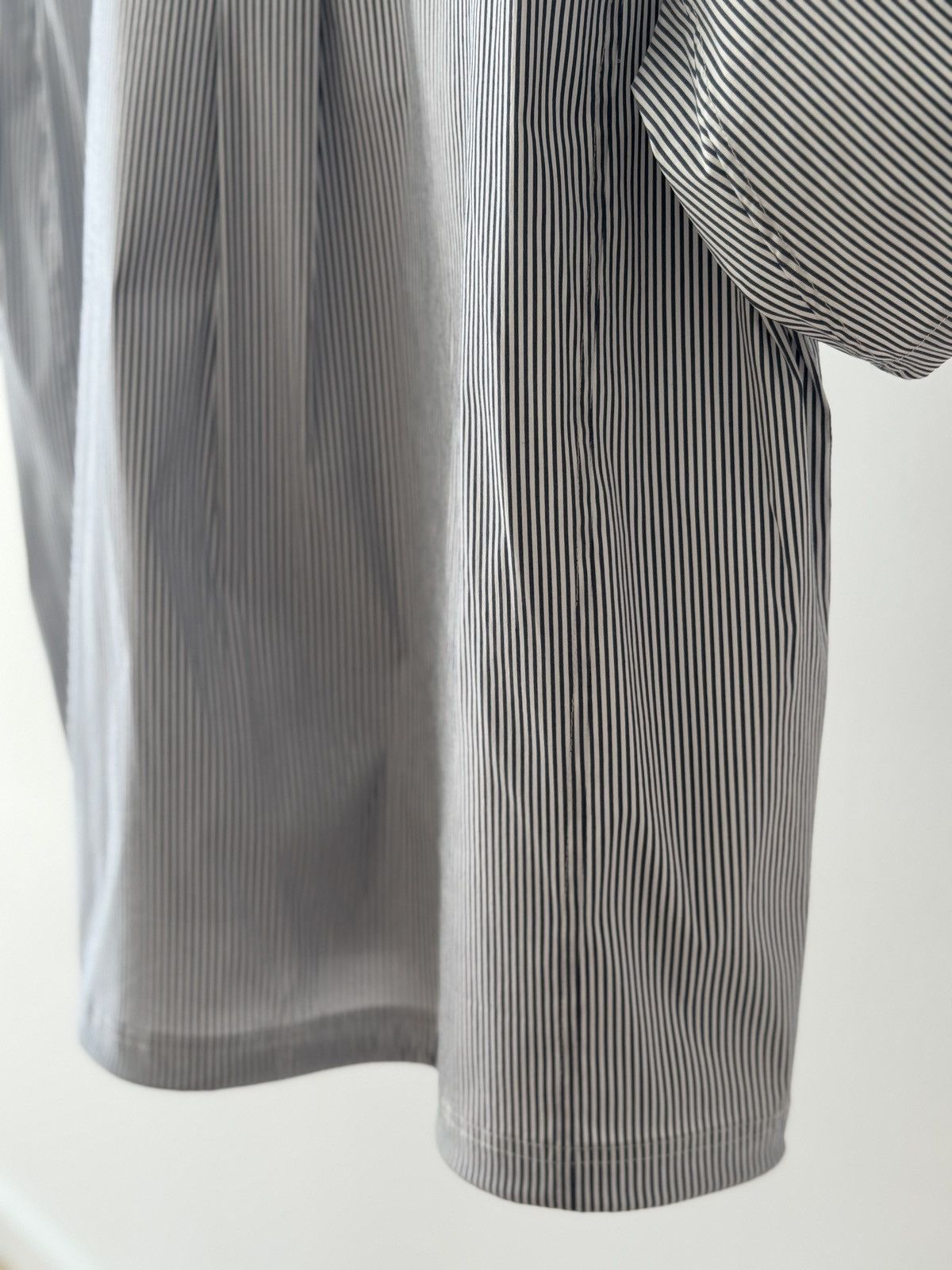 Japanese Brand NAVY STRIPE JAPANESE STRETCH COTTON POPLIN CREW NECK T-SHIRT Size US M / EU 48-50 / 2 - 10 Thumbnail