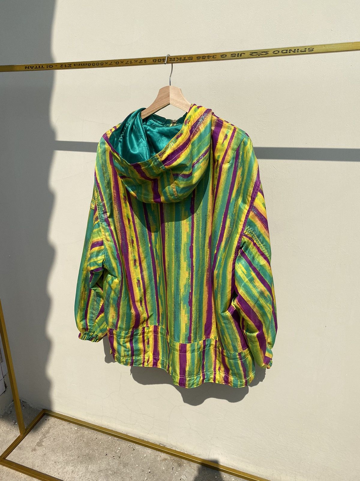 Ellesse × Goldwin Rare! 1980s Ellesse - Brushstroke Half Zip Shimmer Jacket Size US L / EU 52-54 / 3 - 3 Thumbnail