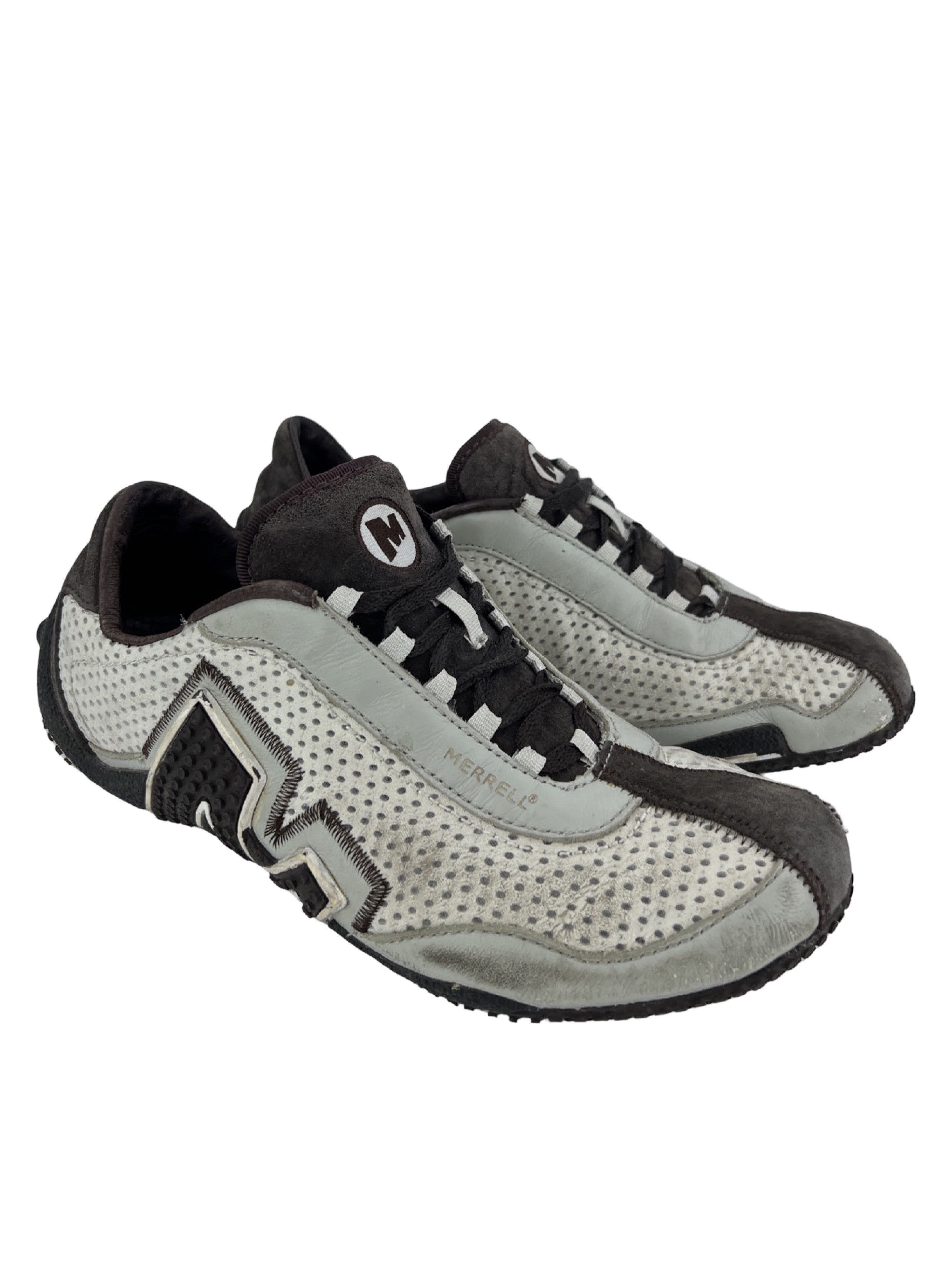 US 11.5 Merrell Relay Fly Black Leather Shoes Trainers Mens Y2K Gorpcore Merrell Mens Relay Web SE Shoes – Extra Butter main image 3