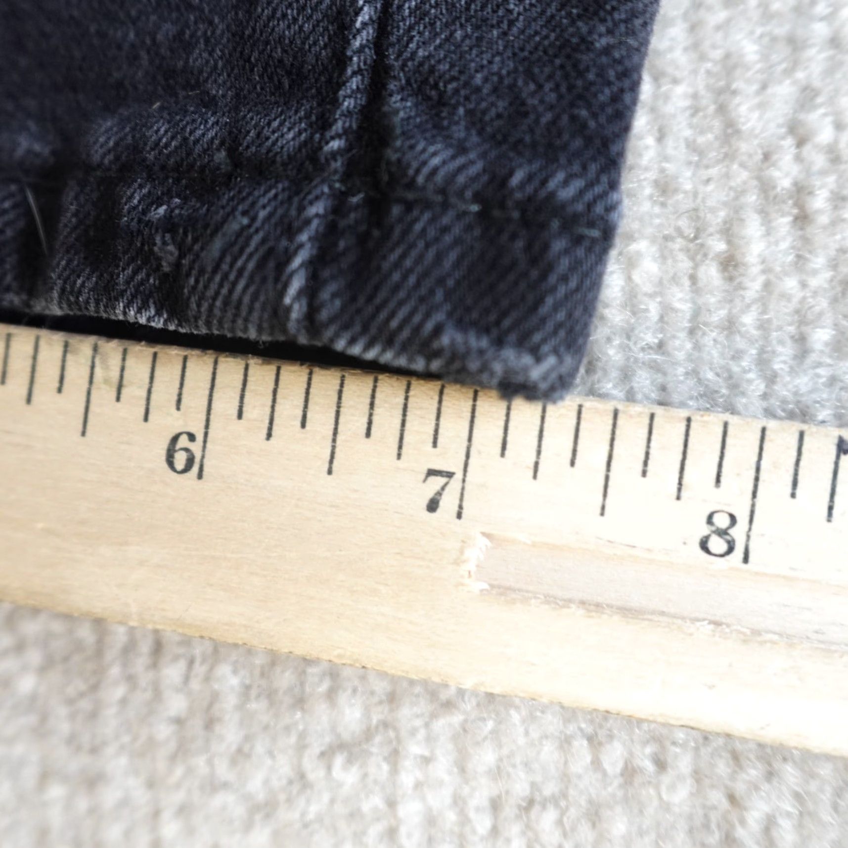 Madison Oliver Logan Womens Jeans 28 Black Madison Wide Leg Button Fly Denim Cotton Spandex 5-Pocket Womens Jeans Size 28" / US 6 / IT 42 - 5 Thumbnail