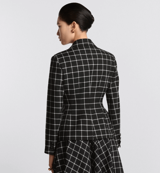 Dior o1w1db11225 451V64 Fitted Jacket in Black/White Size L / US 10 / IT 46 - 5 Thumbnail