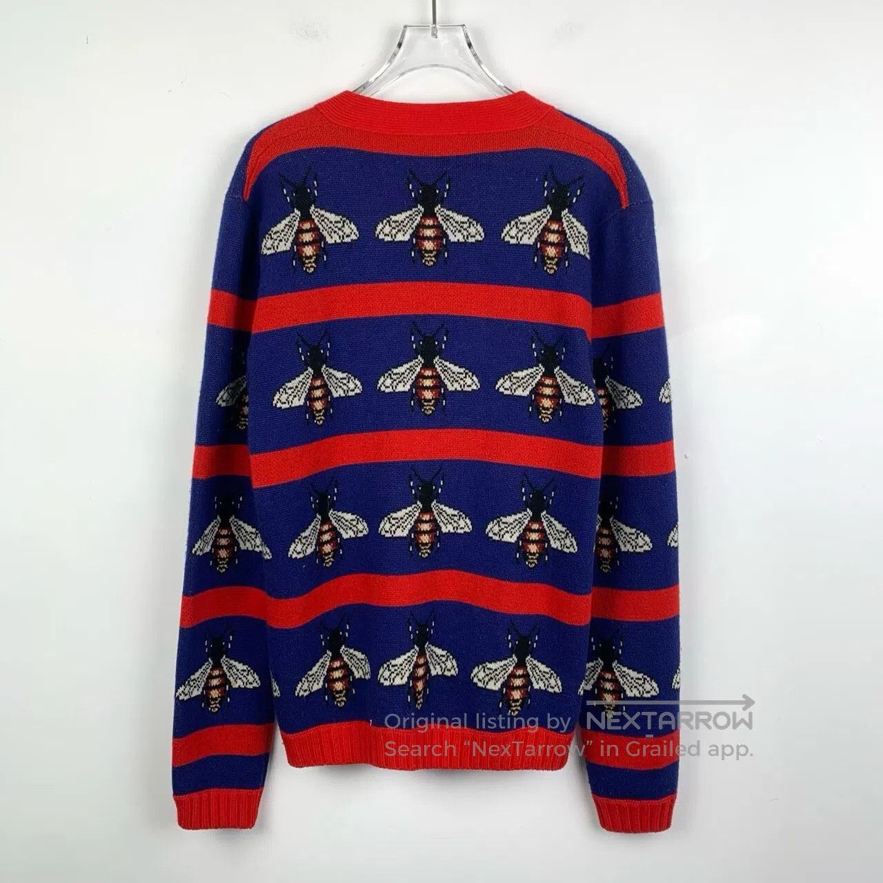 Gucci Guicci Color Blocked Little Bee Pattern Inlayed Striped V- Size XS / US 0-2 / IT 36-38 - 2 Thumbnail