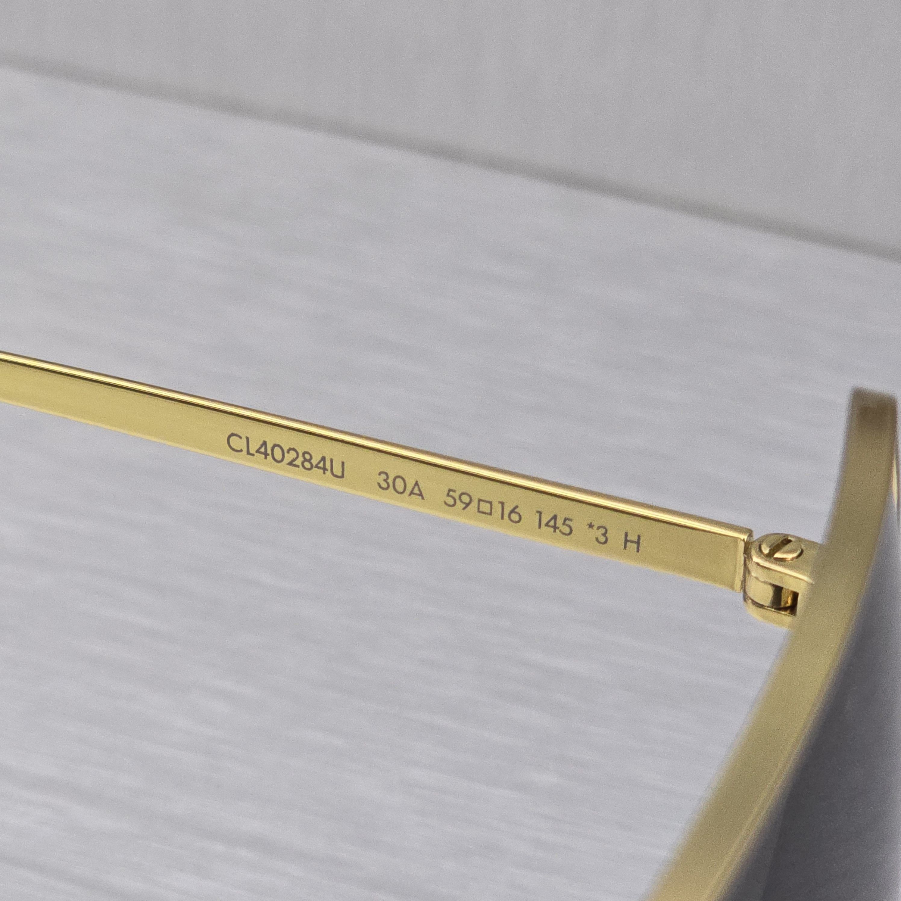 Celine CELINE Triomphe Rhinestone 01 In Metal Crystals GOLD/SMOKE Size ONE SIZE - 11 Thumbnail