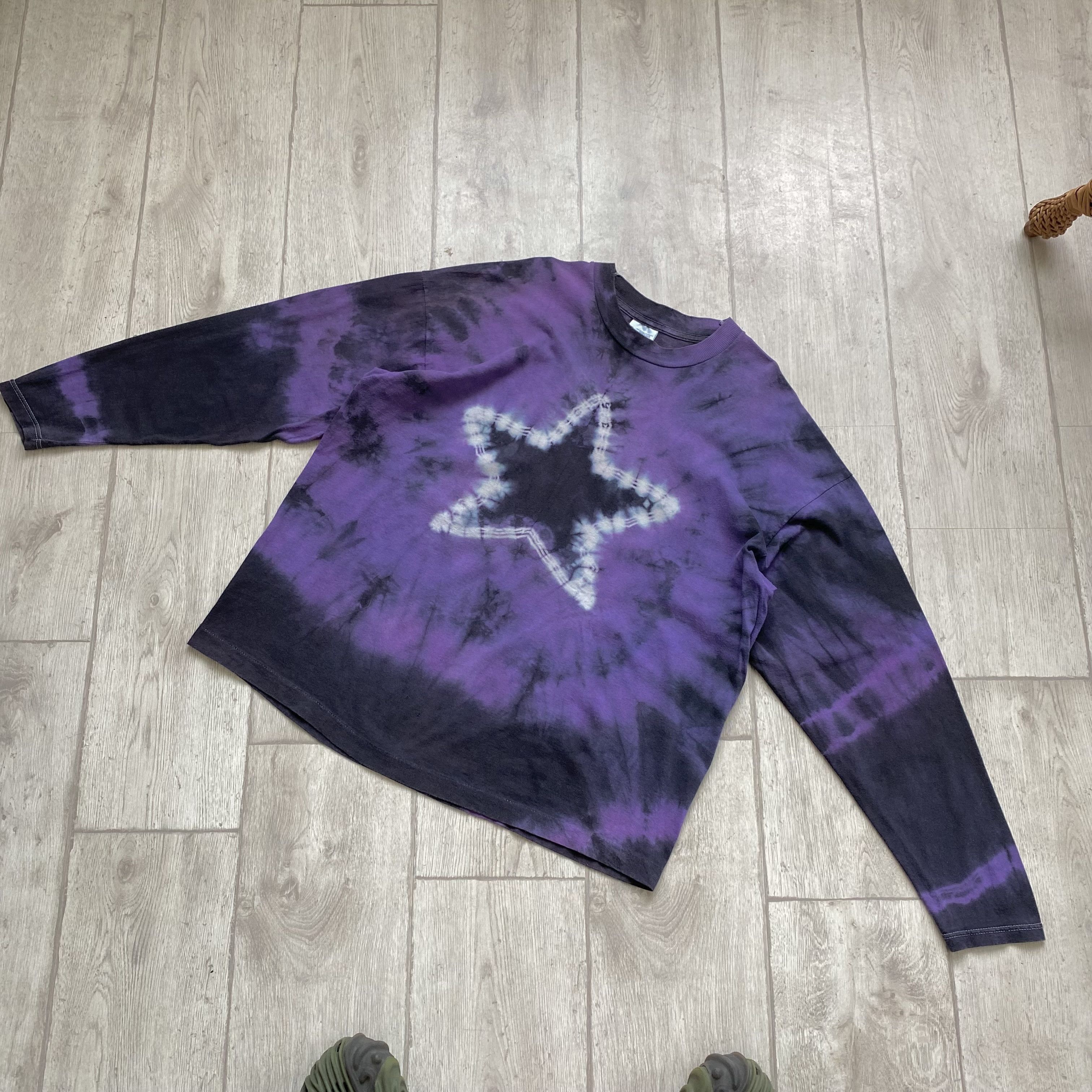 Hysteric Glamour ⭐️Vintage 90s Tie dye Start logo Long sleeve Rock style Size US M / EU 48-50 / 2 - 9 Thumbnail