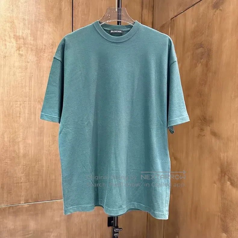 Balenciaga Army Green Back Letter Logo Short Sleeve