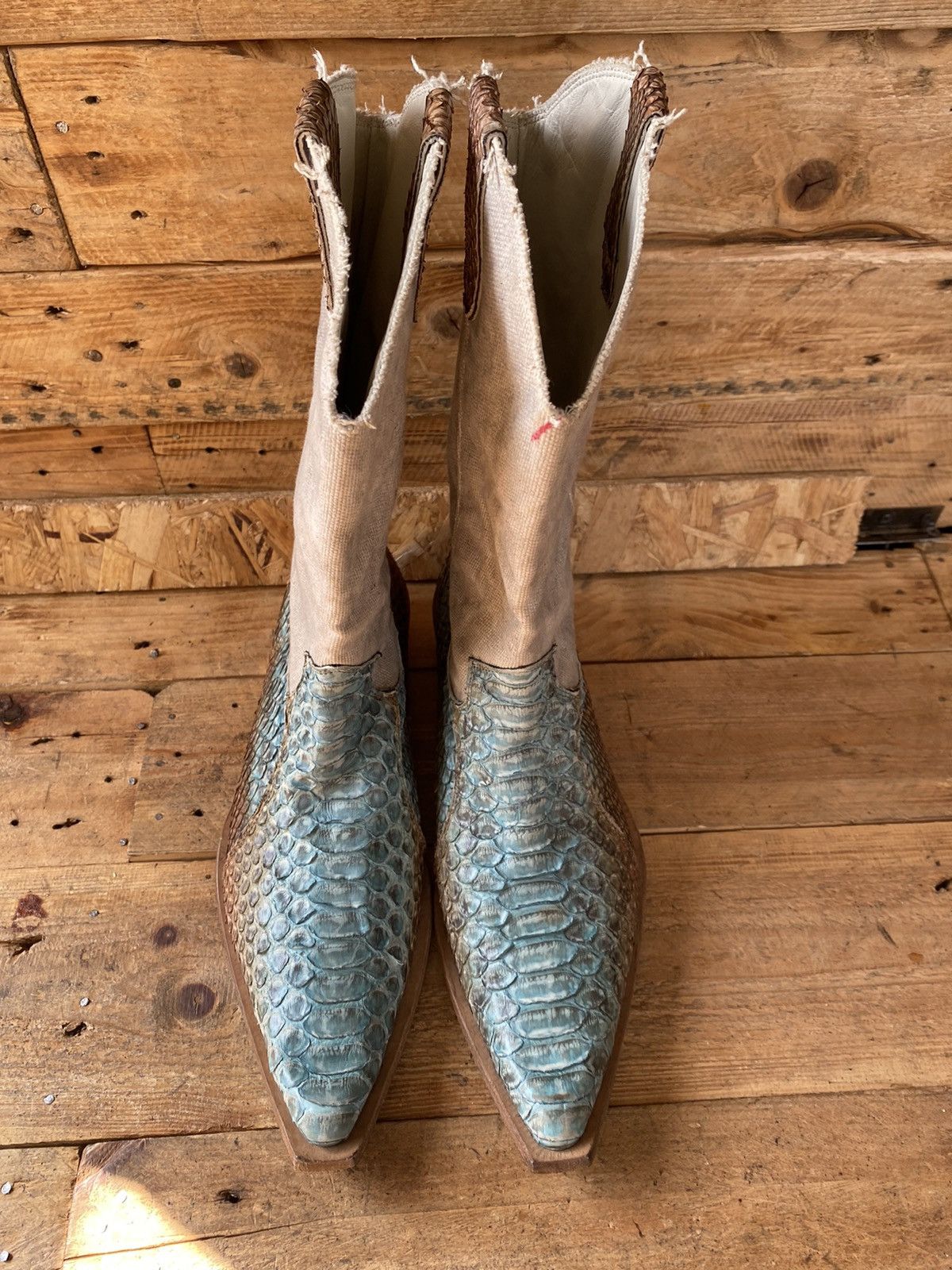 Roberto Cavalli Roberto cavali western cowboy boots,exotic python skin sz41 Size US 8 / EU 41 - 17 Thumbnail