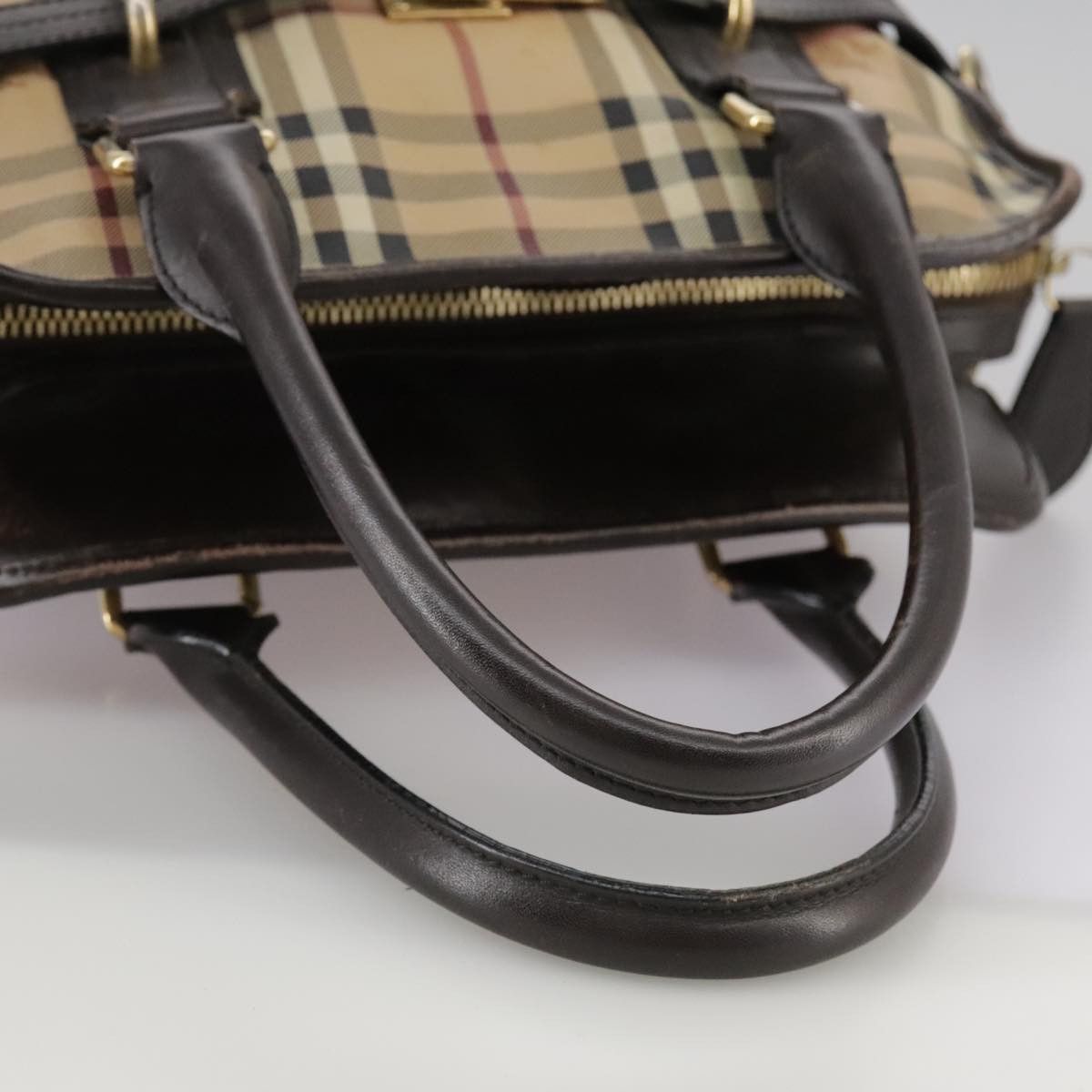 Burberry Burberry Nova Check Hand Bag Pvc Leather Beige Size ONE SIZE - 7 Thumbnail