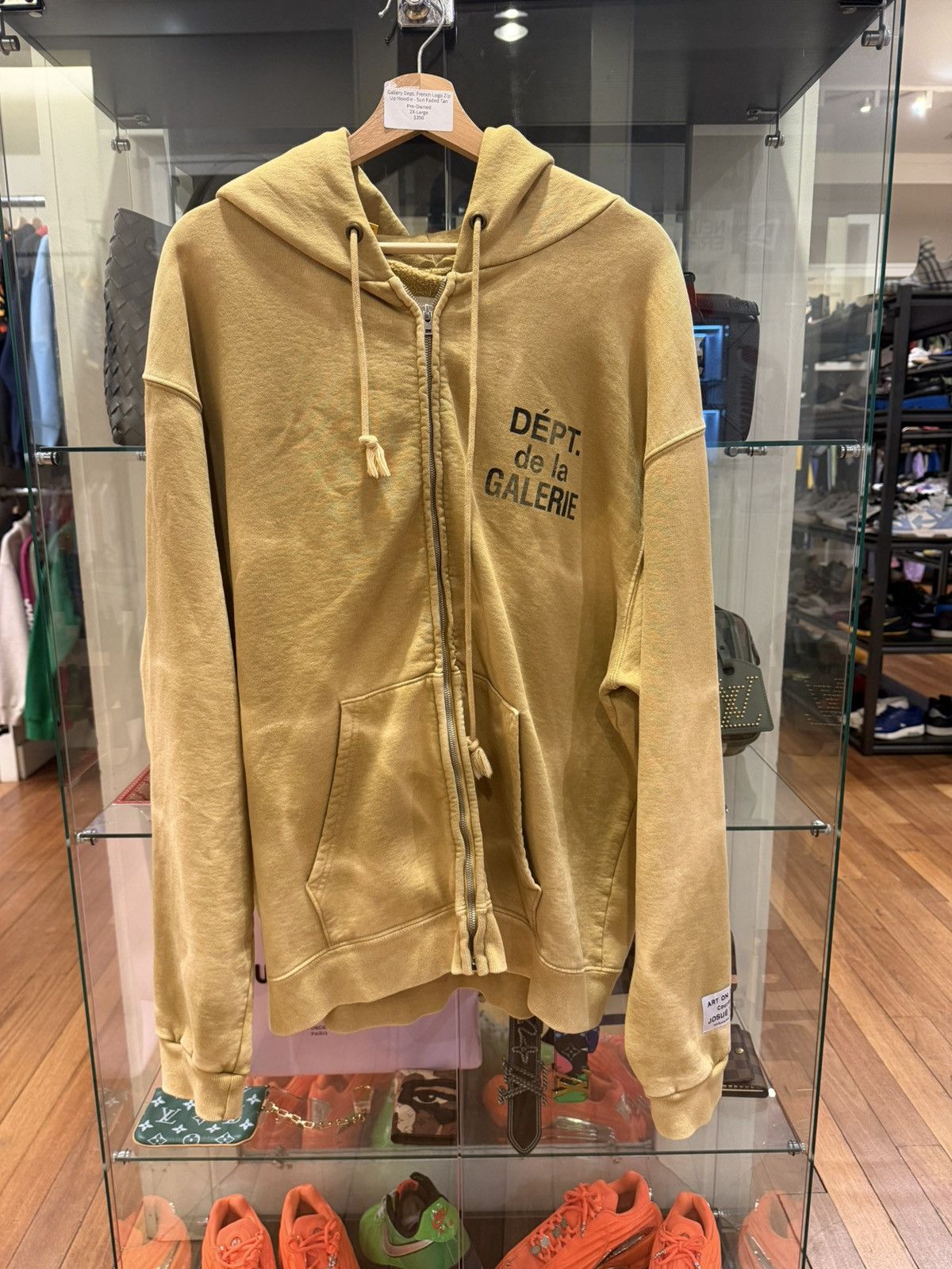 Gallery Dept. Gallery dept French Logo Full Zip Hoodie - Sun Faded Tan Size US XXL / EU 58 / 5 - 1 Thumbnail