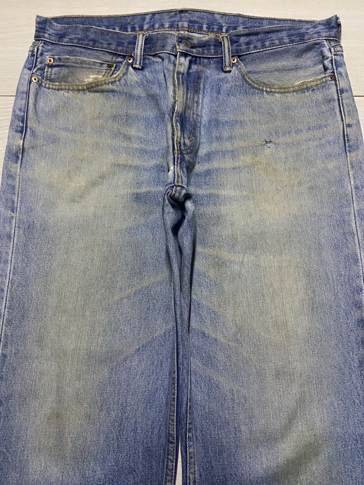 Levi's Vintage Levis 514 light Wash Faded Distressed Jeans Size US 36 / EU 52 - 3 Thumbnail