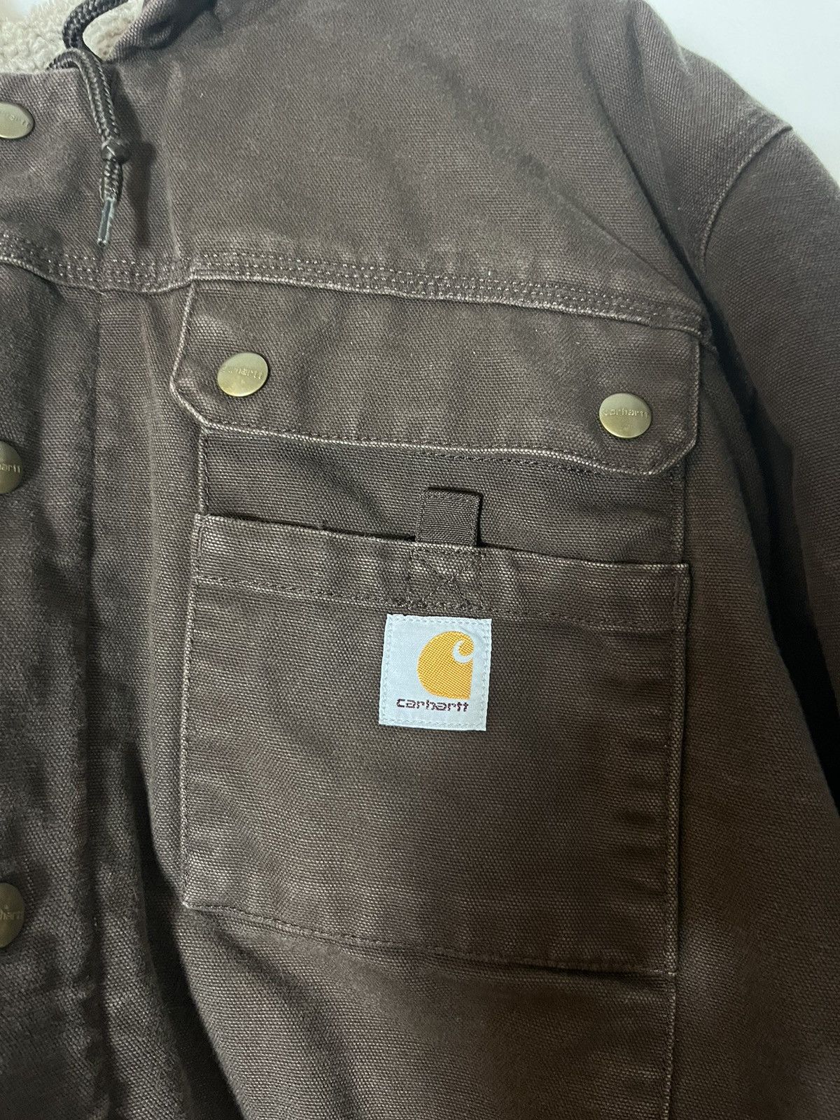 Carhartt × Carhartt Wip × Vintage Carhartt Sherpa Hoodie Size US XL / EU 56 / 4 - 4 Thumbnail