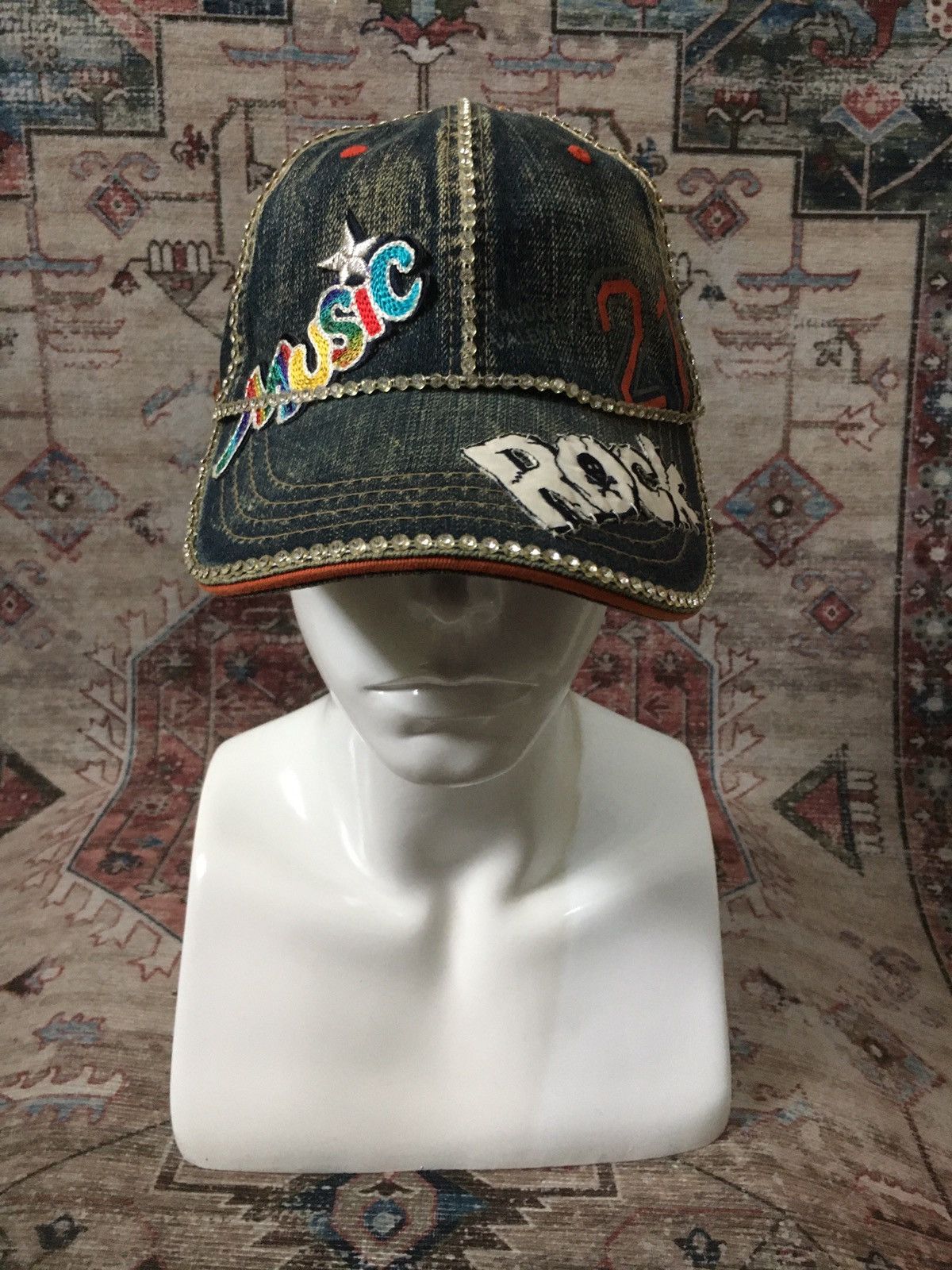 Hysteric Glamour Y2K Anita Girl Denim Hat Size ONE SIZE - 1 Thumbnail