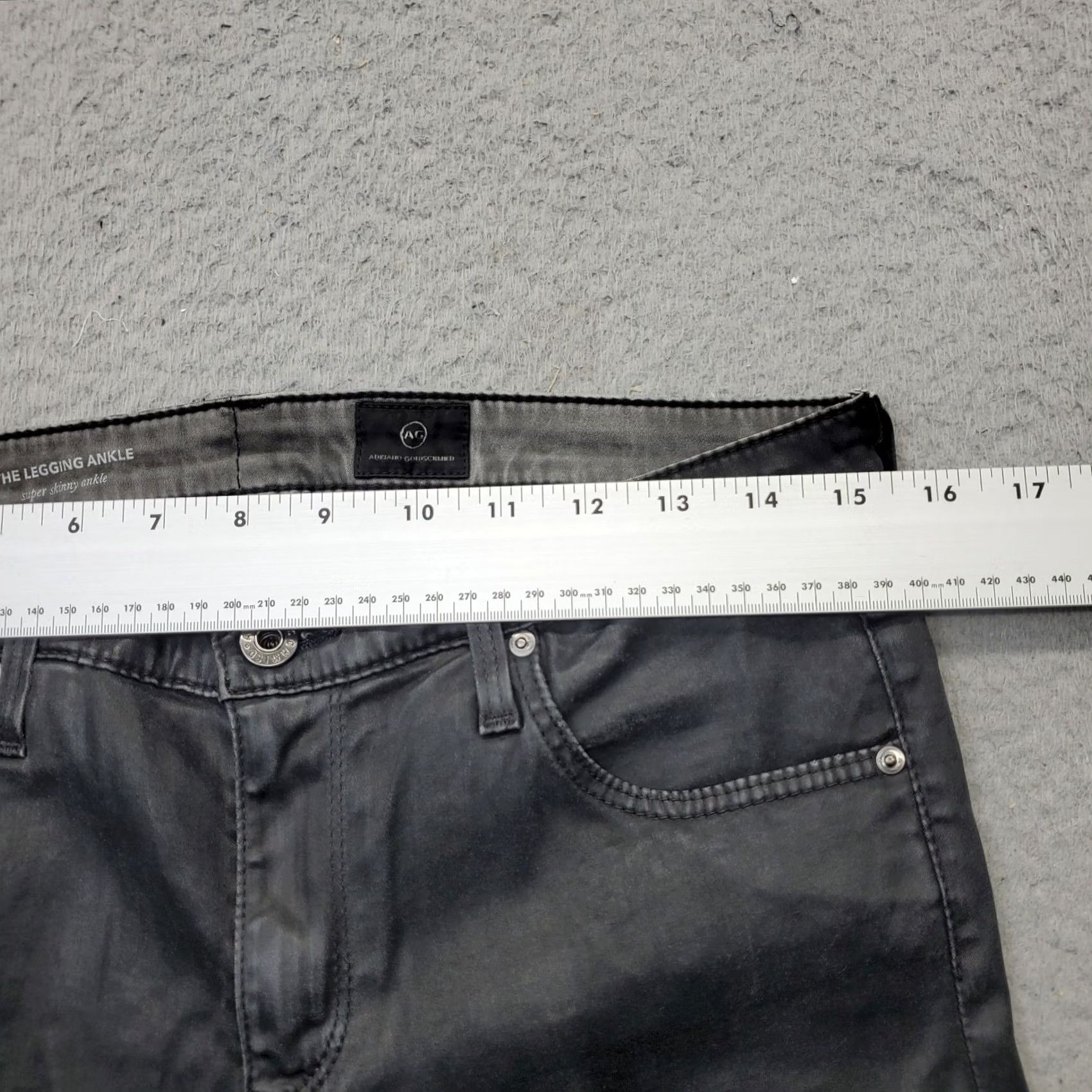 Denime AG Adriano Goldschmied Jeans Women's 30R Black Denim Cotton Super Skinny Size 30" / US 8 / IT 44 - 6 Thumbnail