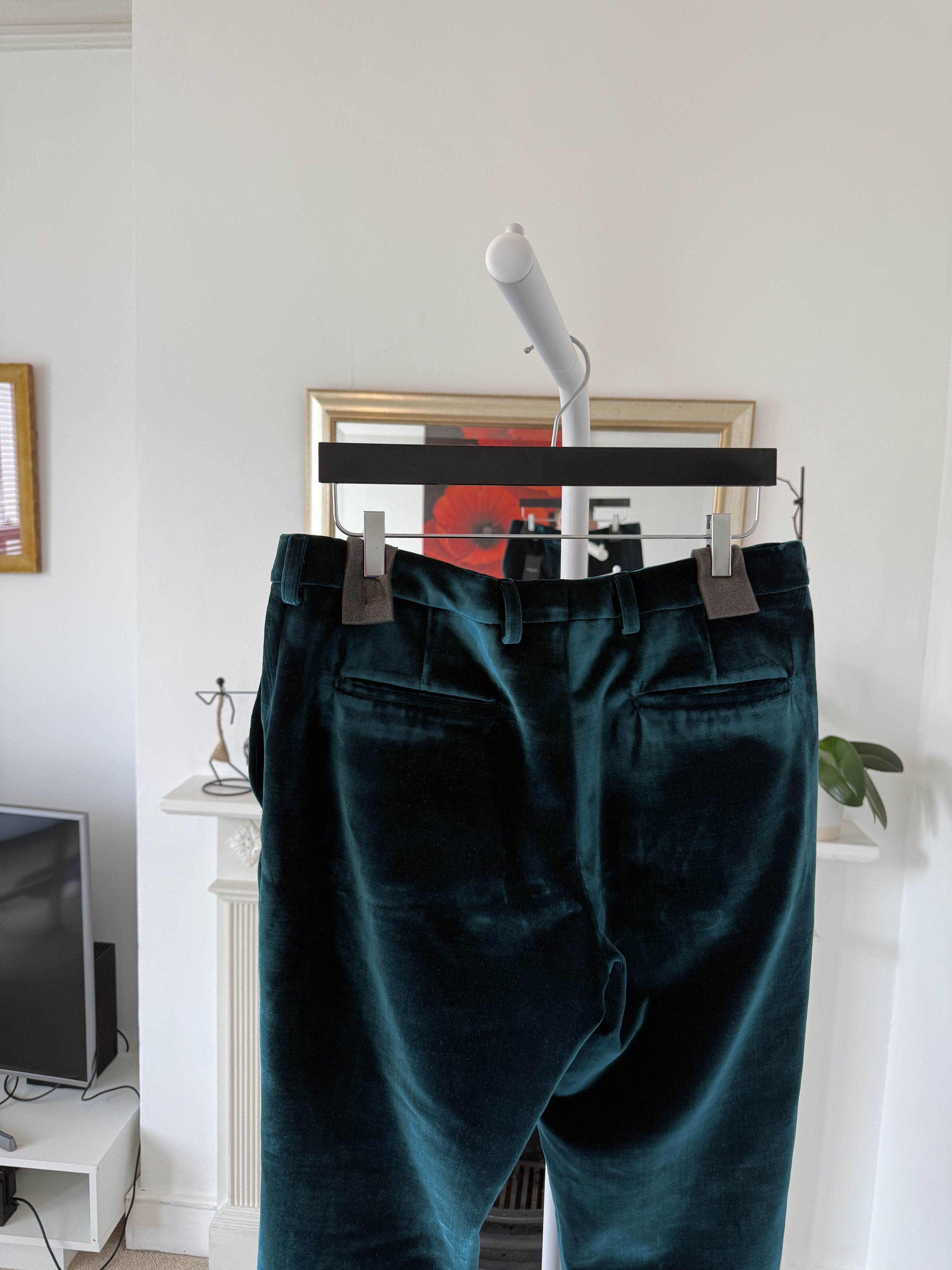 Saint Laurent Paris FW19 Saint Laurent Low-Waist Pleated Pants in Velvet Size US 30 / EU 46 - 9 Thumbnail