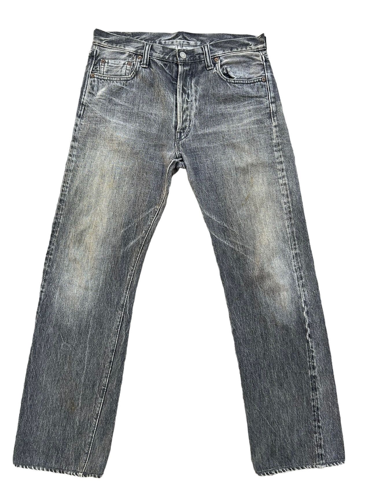 Full Count & Co. Vintage 90s Full Count Japan Faded Black Denim Dirty Jeans Size US 32 / EU 48 - 1 Thumbnail