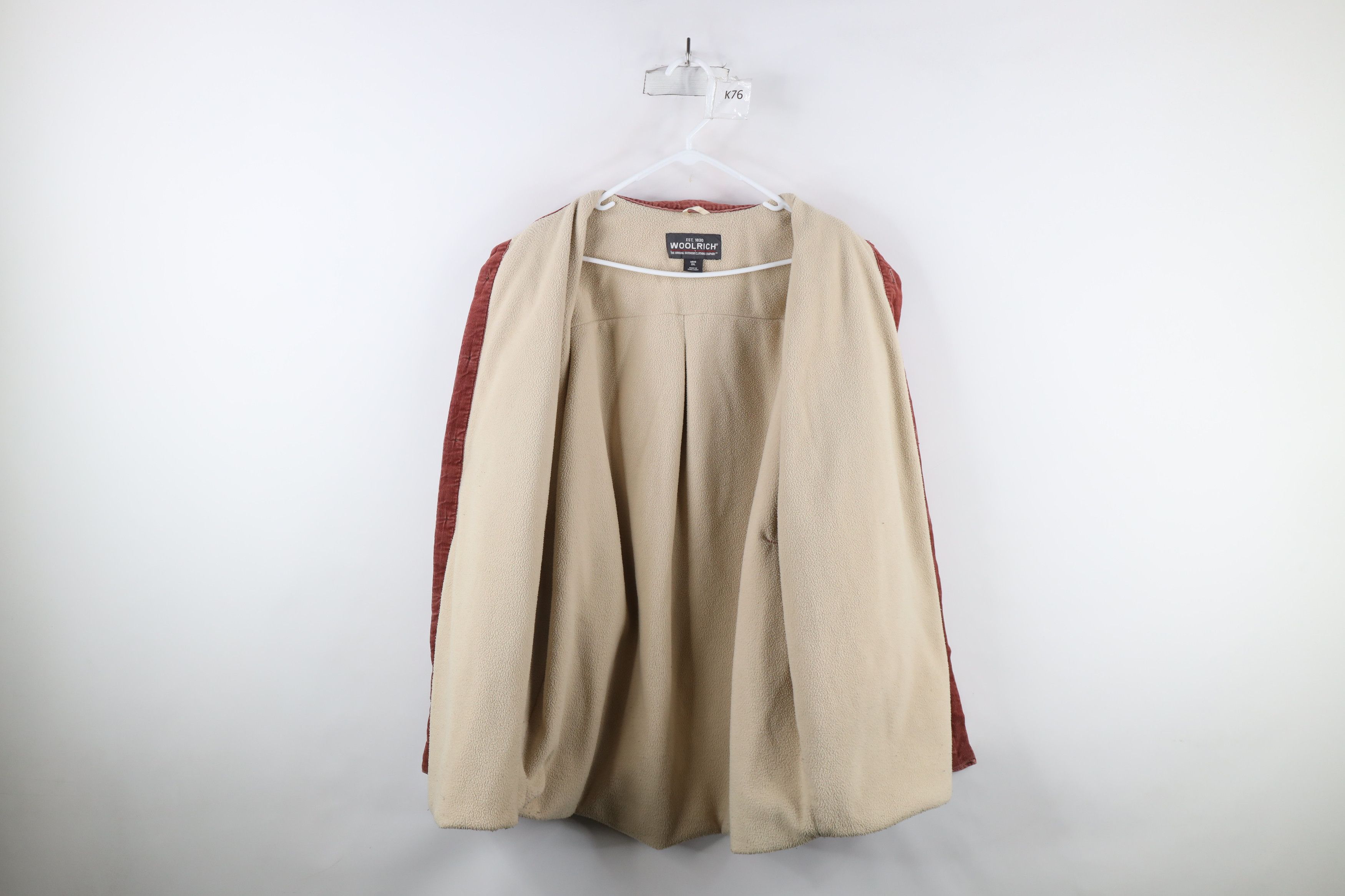 Vintage Vintage Woolrich Fleece Lined Corduroy Button Shirt Jacket Size US XXL / EU 58 / 5 - 12 Thumbnail