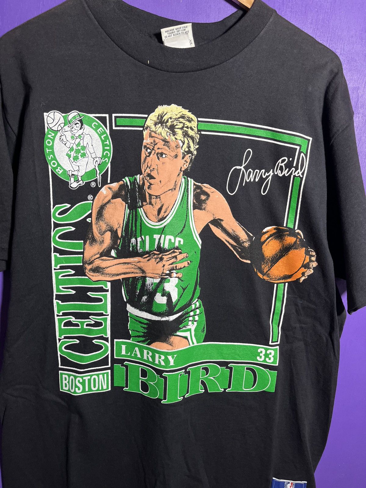 NBA × Nutmeg × Vintage Vintage 90s Nutmeg Celtics Larry bird player t-shirt Size US XL / EU 56 / 4 - 3 Thumbnail