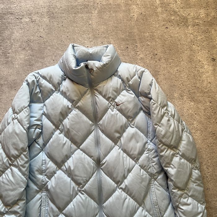 Nike Nike Vintage Small Swoosh Baby Blue Down Puffer Jacket 2000s | Grailed