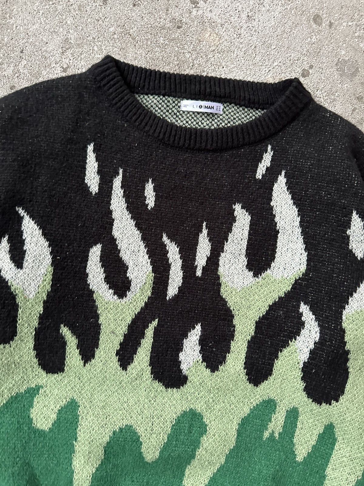 Japanese Brand Y2k Flame Knit Sweater Size US S / EU 44-46 / 1 - 4 Thumbnail
