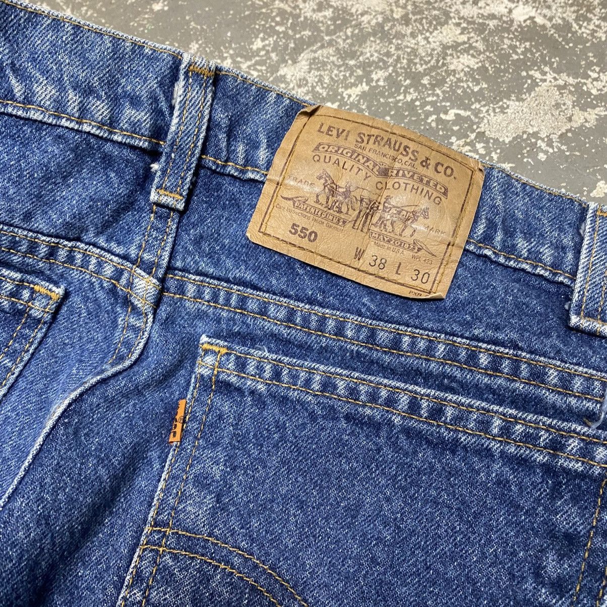 Levi's × Vintage Vintage Levi’s 550 Relaxed Fit Blue Dark Denim Jeans USA 90s Size US 36 / EU 52 - 5 Thumbnail
