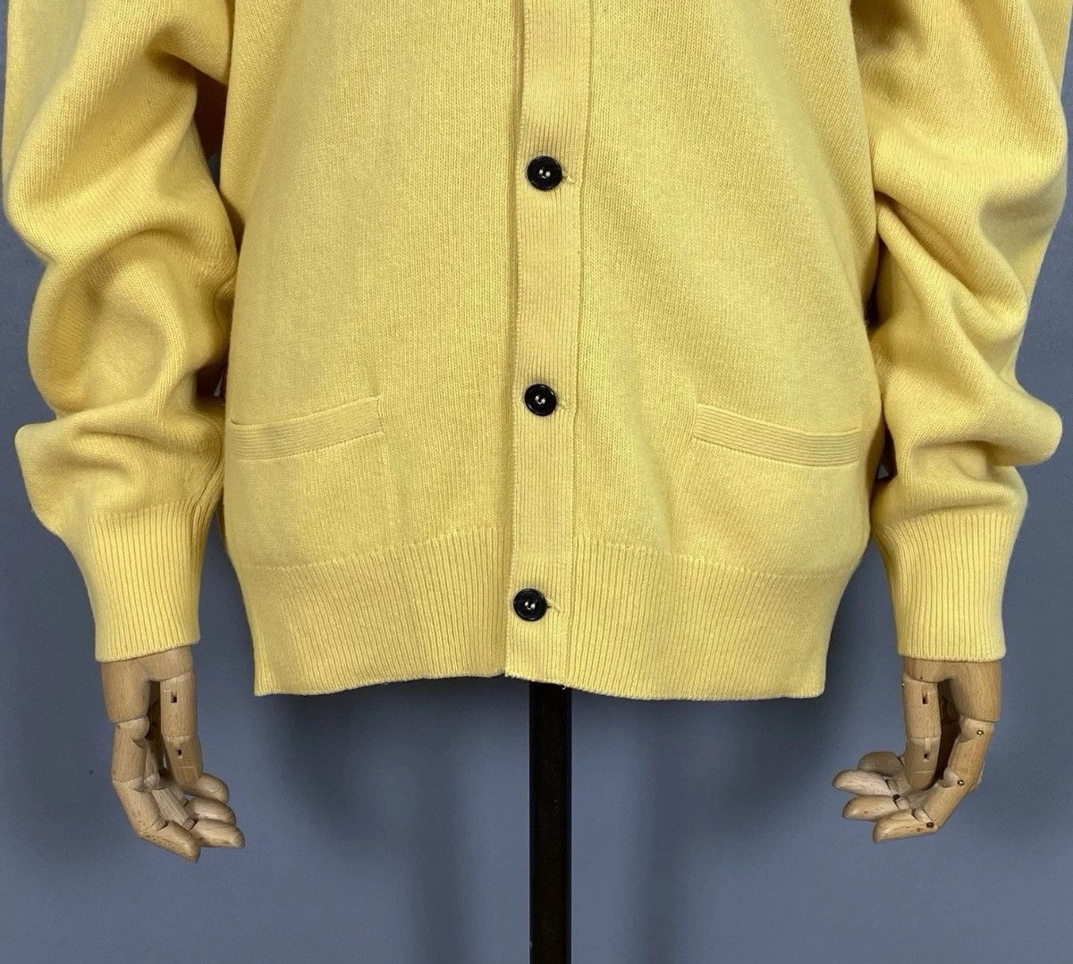 Ballantyne Ballantyne Buttons Cardigan Sweater Yellow Knit Geelong Wool Size US L / EU 52-54 / 3 - 3 Thumbnail