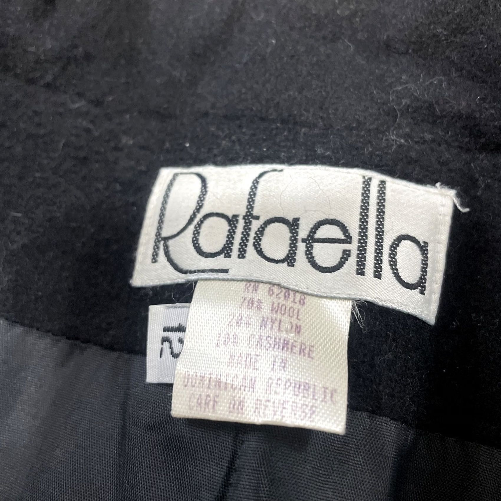 Vintage VINTAGE Rafaella Jacket Women 12 Black Wool Cashmere Minimal Blazer Coat Long Sleeve Button Lined 90s Professional Modern Size XL / US 12-14 / IT 48-50 - 7 Thumbnail
