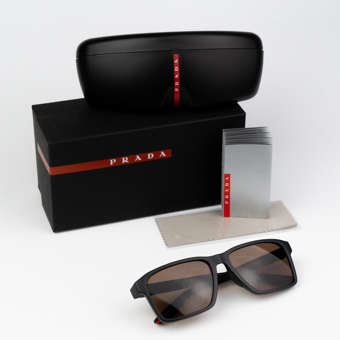 Prada NEW Prada Linea Rossa PS05YS DG050A Rectangle Sunglasses Size ONE SIZE - 10 Thumbnail