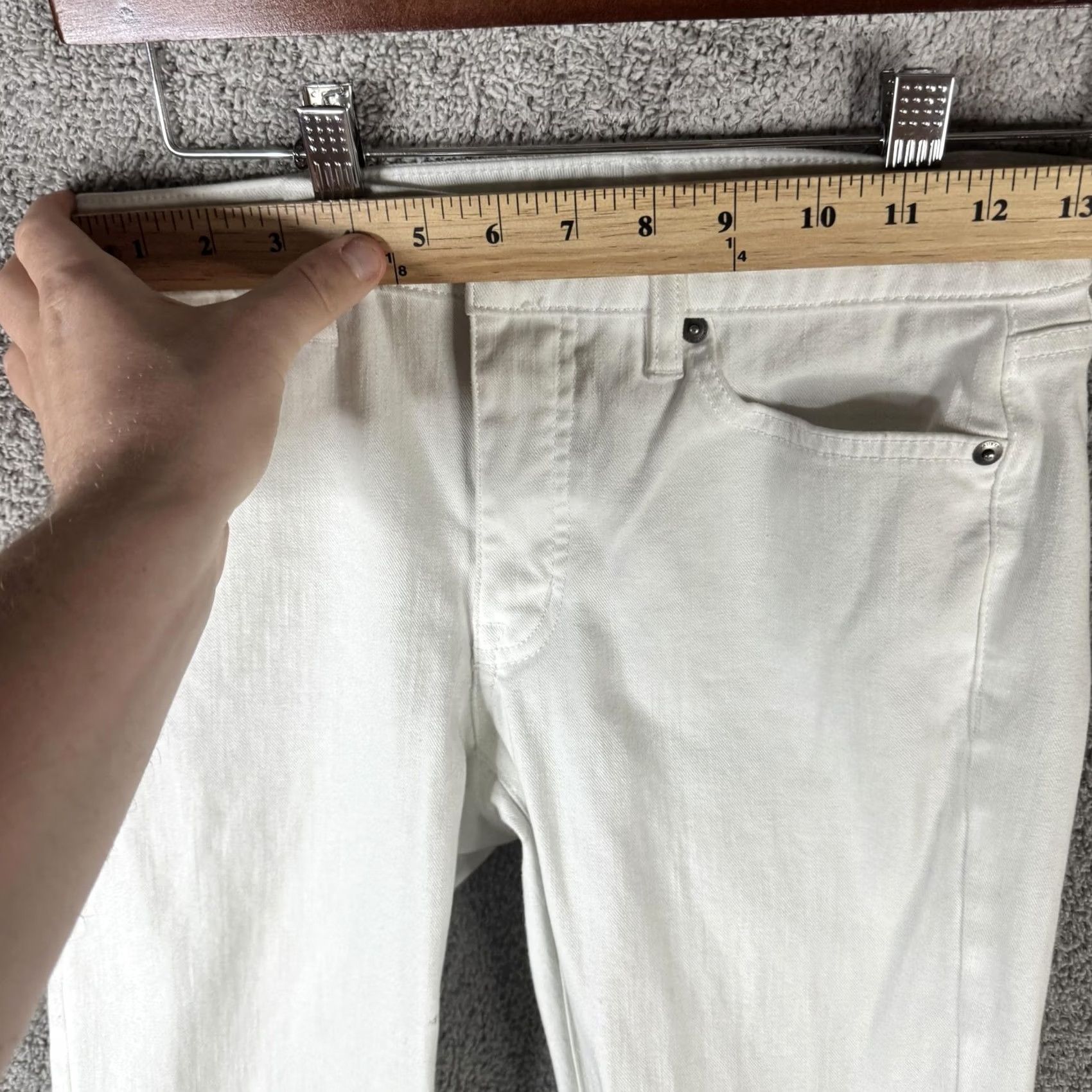 Ralph Lauren Lauren Ralph Lauren Classic Skinny Curvy Jeans Womens 2 White Mid Rise Stretch Denim 5-Pocket Zip Button Size 26" / US 2 / IT 38 - 7 Thumbnail