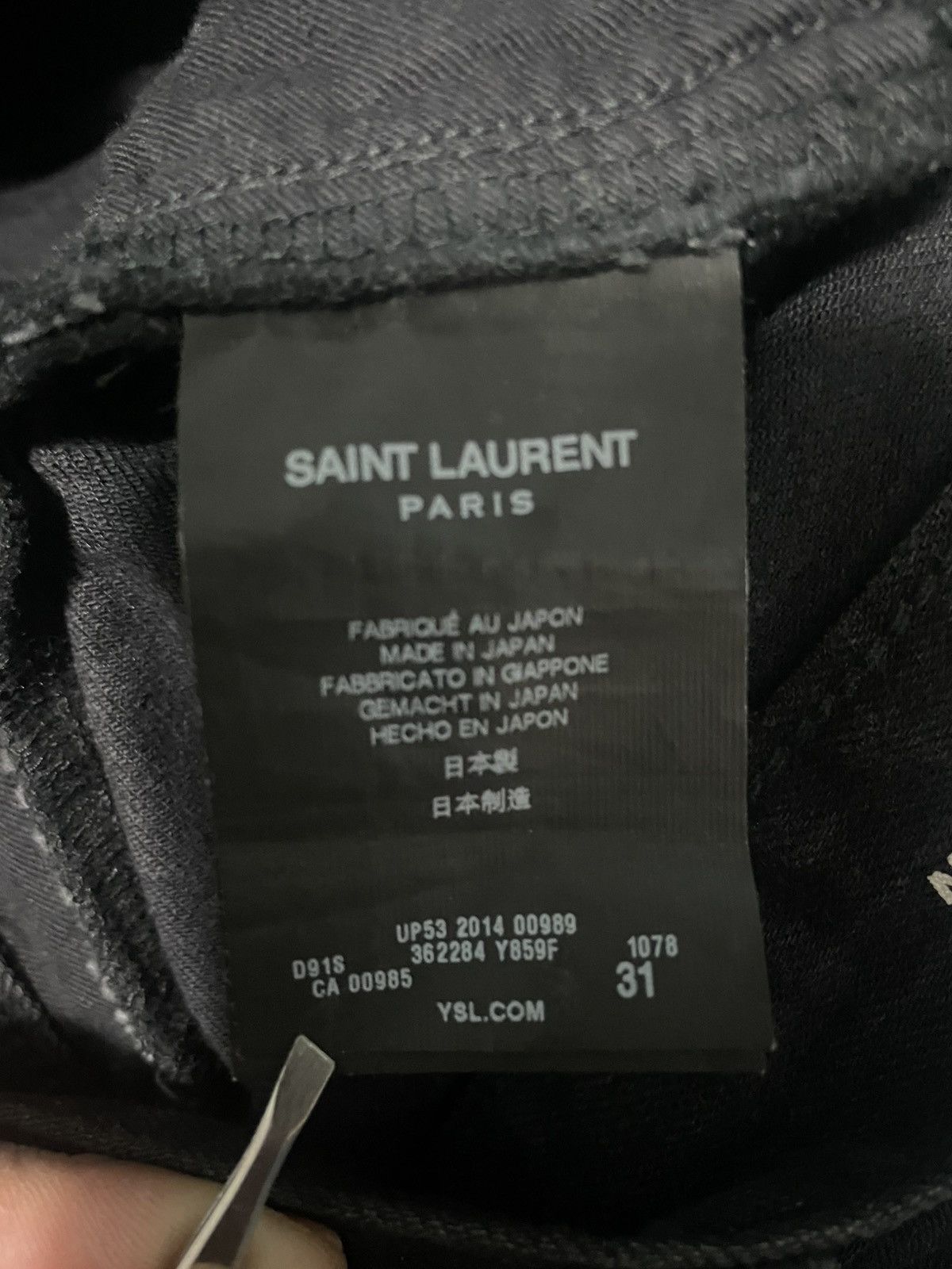 Saint Laurent Paris Saint Laurent SS14 Knee Cut Distressed Denim Size US 31 - 7 Thumbnail