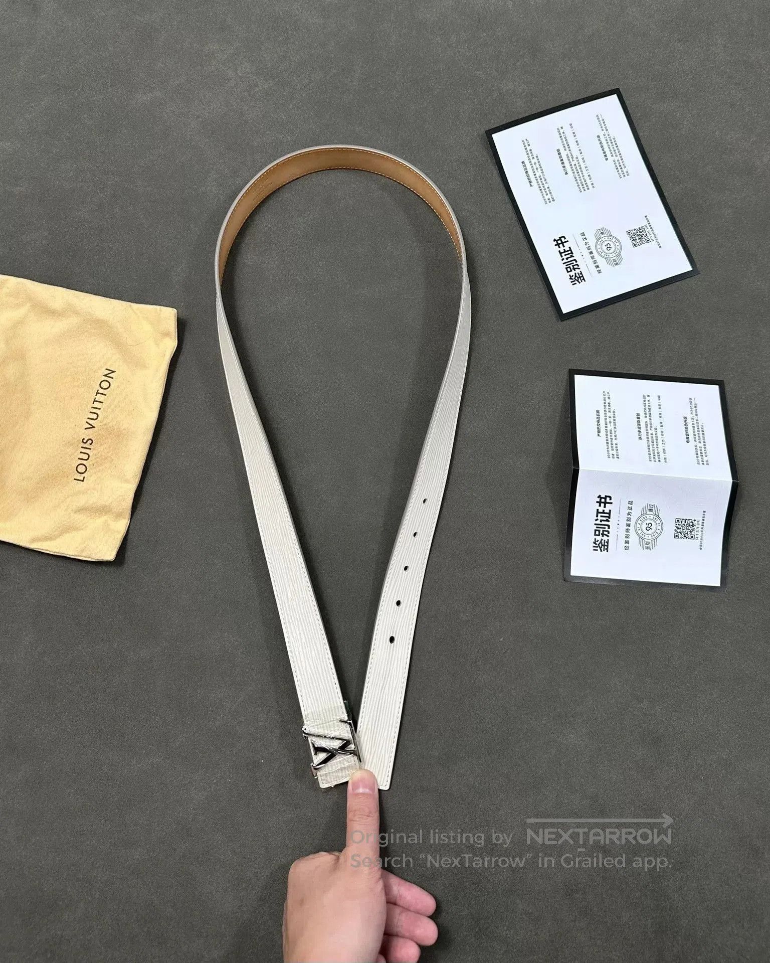 Louis Vuitton Louis Vuitton White Water Ripple Belt. Size ONE SIZE - 1 Thumbnail