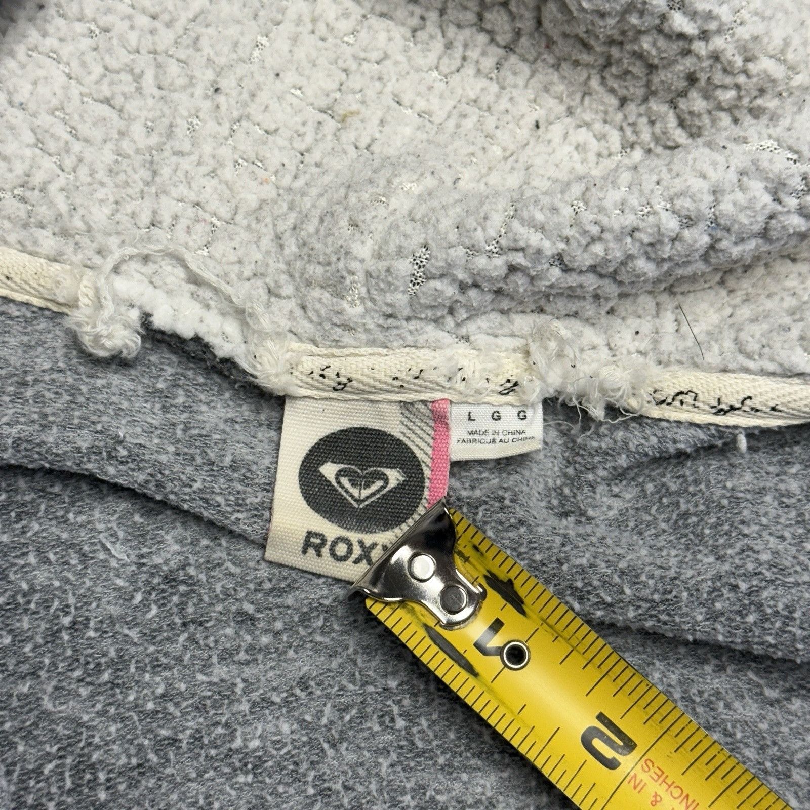 Vintage Roxy Hoodie Sweatshirt Thin Full Zip Gray Womens Large Size L / US 10 / IT 46 - 12 Thumbnail