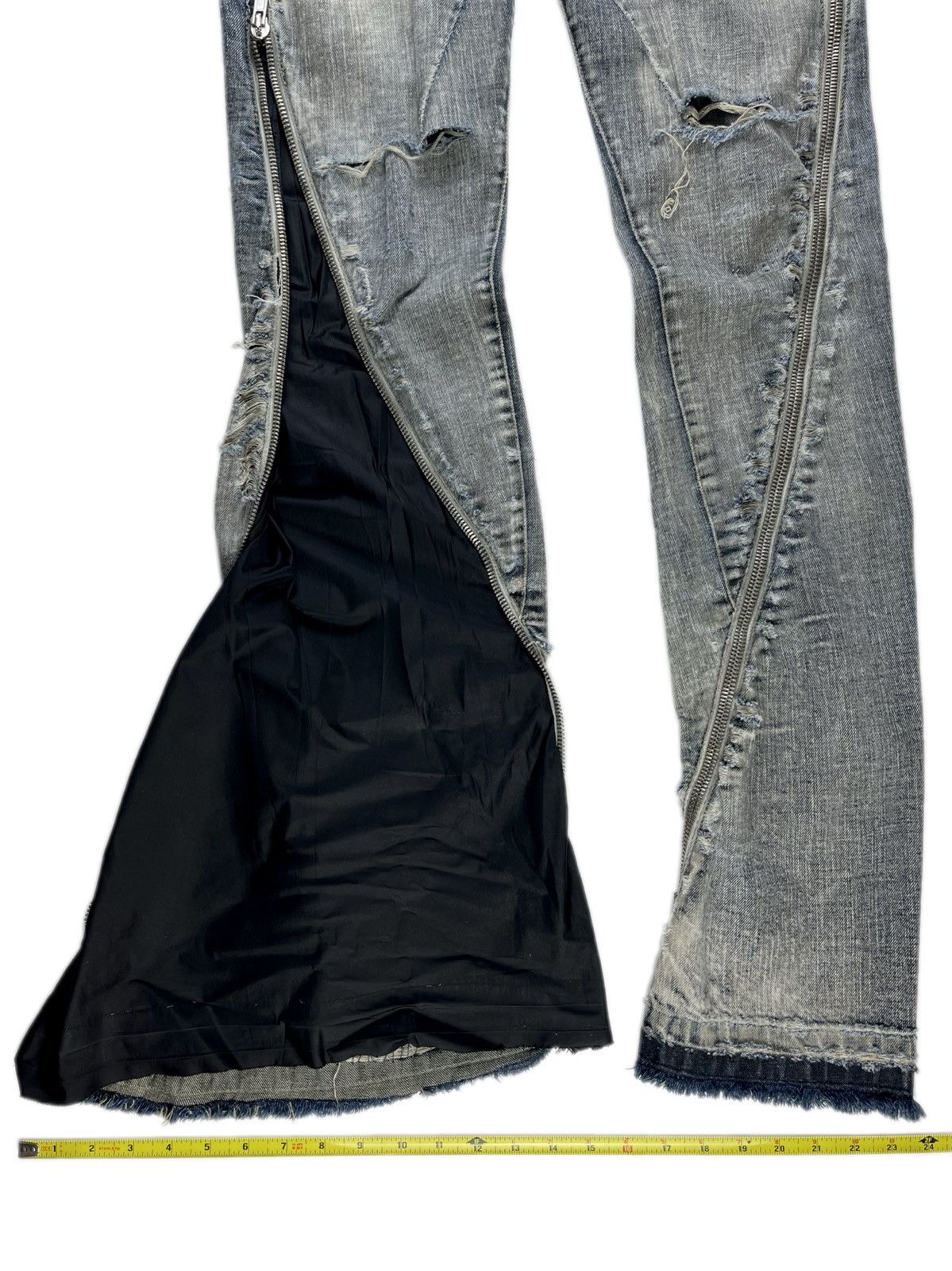 Rick Owens FW08 Rick Owens Banana Cut Spiral Denim Jeans Dust Acid Size US 30 / EU 46 - 11 Thumbnail