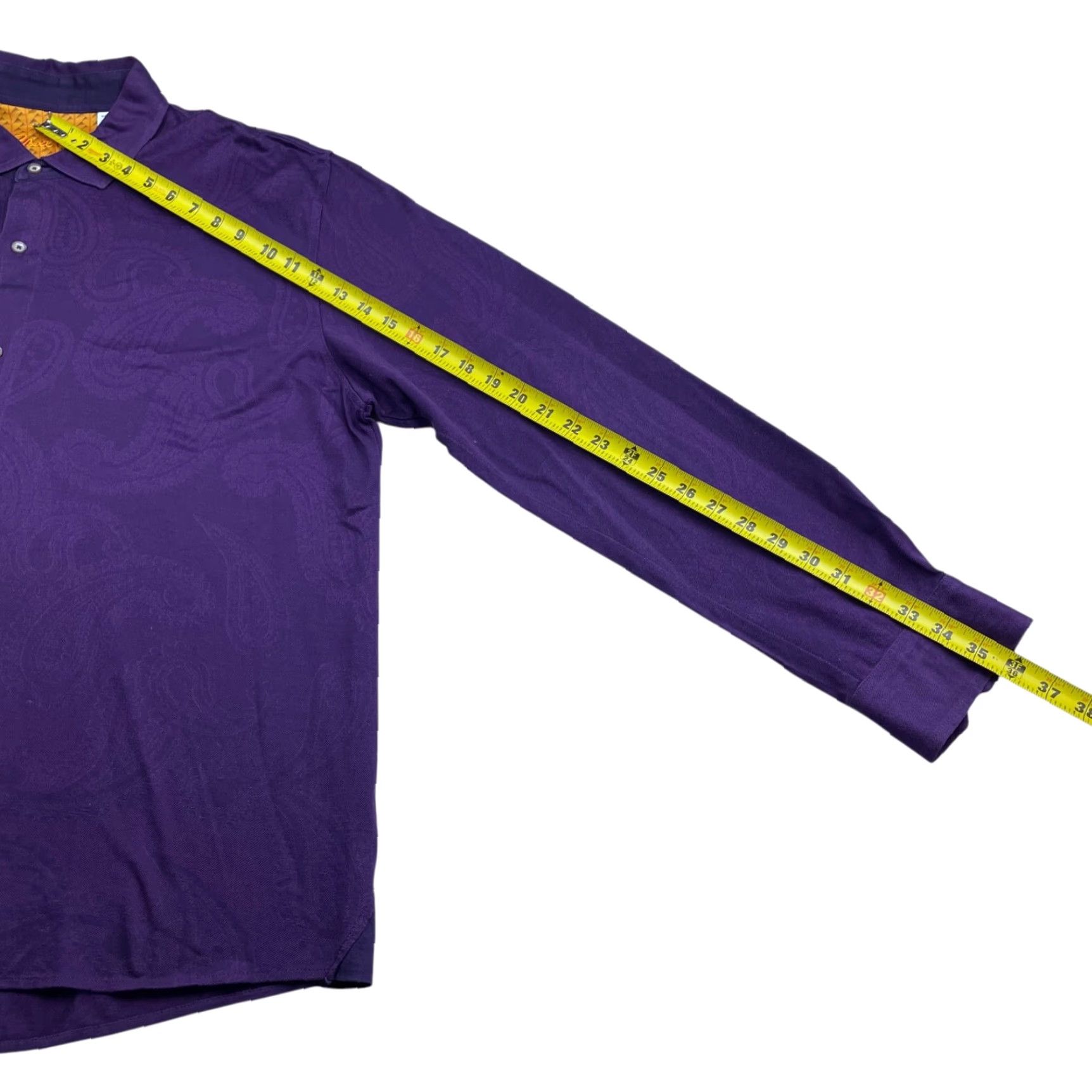 Robert Graham Robert Graham Shirt Men 100% Cotton L/S Classic Fit Button XL Purple Paisley Size US XL / EU 56 / 4 - 6 Thumbnail