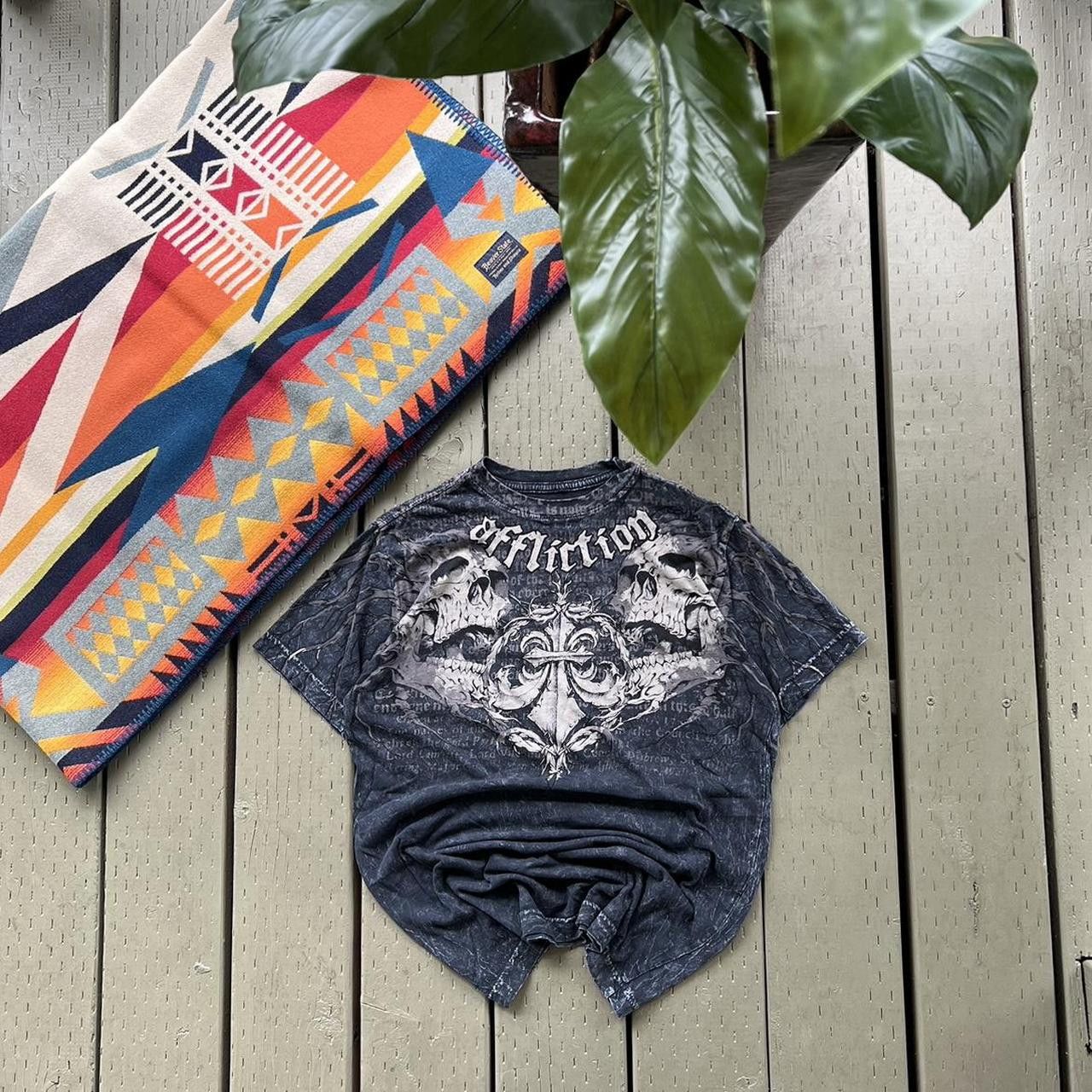 Affliction Vintage Y2K Affliction Faded Shirt Skull Graphic y2k gothic Size US S / EU 44-46 / 1 - 3 Thumbnail