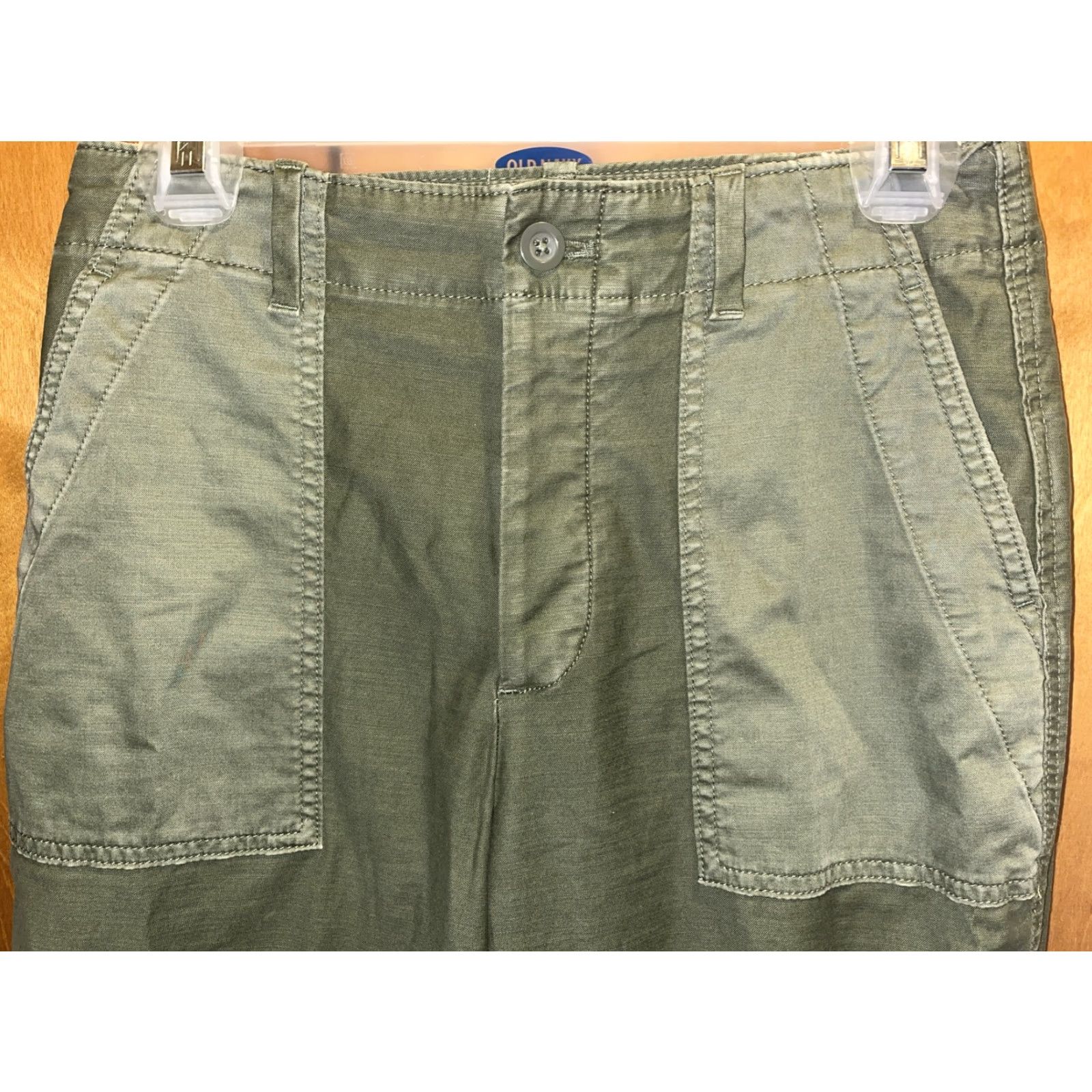Gap VINTAGE GAP Women's Cropped Pants Adult Size 0 Green Canvas Mid Rise Casual Stretch 90s Streetwear Size 25" / US 0 / IT 36 - 2 Thumbnail