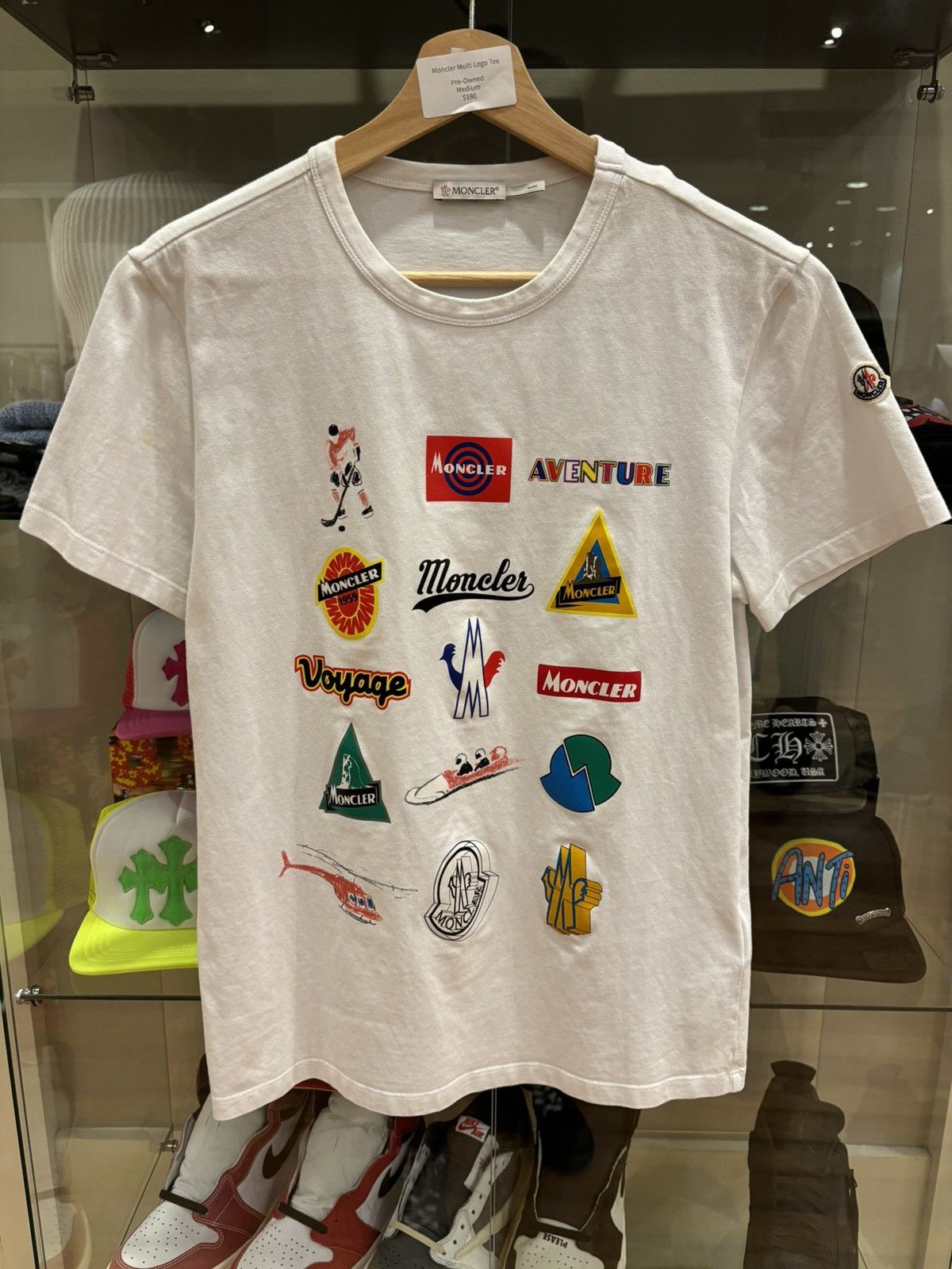 Moncler Moncler Multi Logo Tee Size US M / EU 48-50 / 2 - 1 Thumbnail