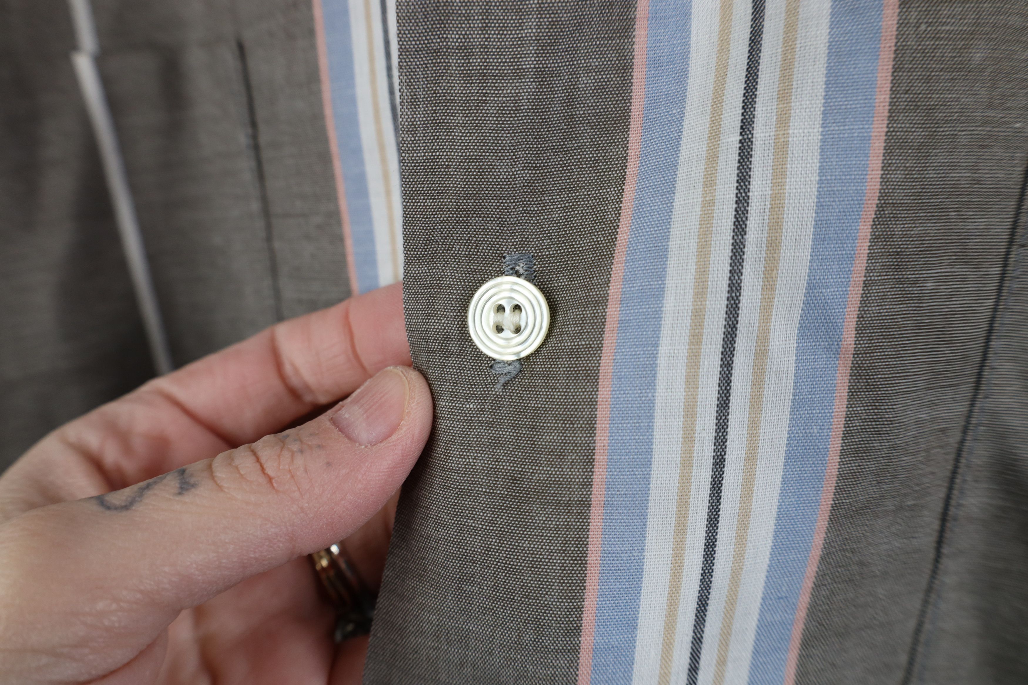 Vintage Vintage 70s Streetwear Camp Collar Collared Button Shirt USA Size US XXL / EU 58 / 5 - 7 Thumbnail